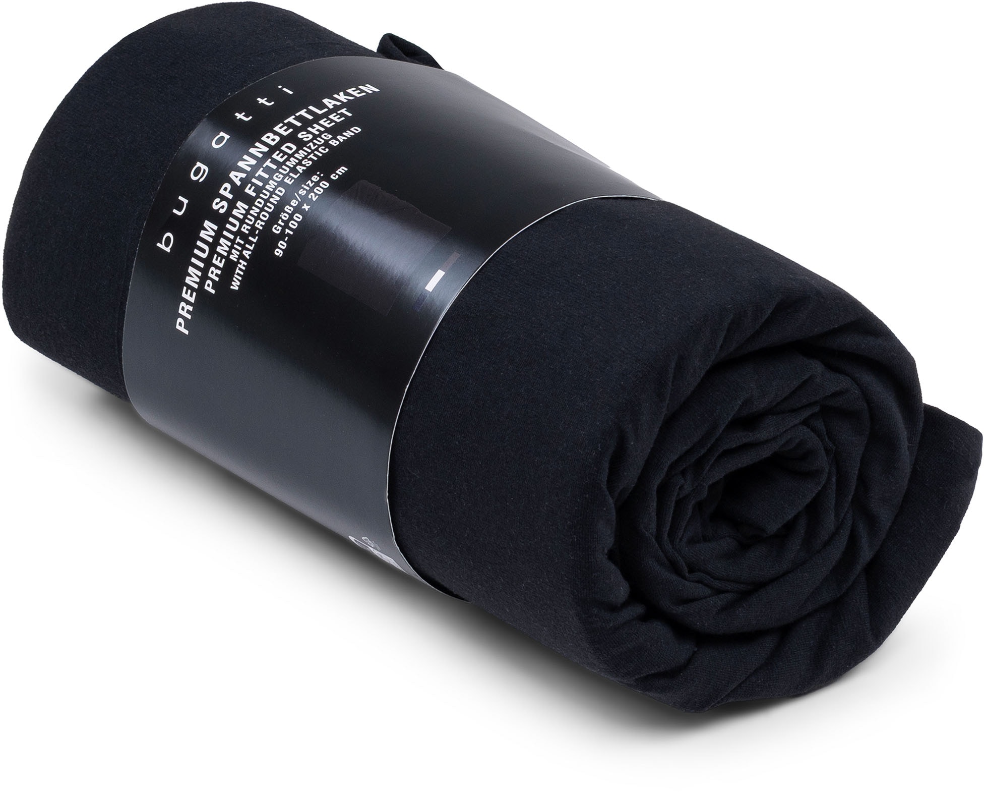 bugatti Spannbettlaken »PREMIUM, Baumwolle mit Elasthan, 180 g/m²« blickdicht und dehnbar