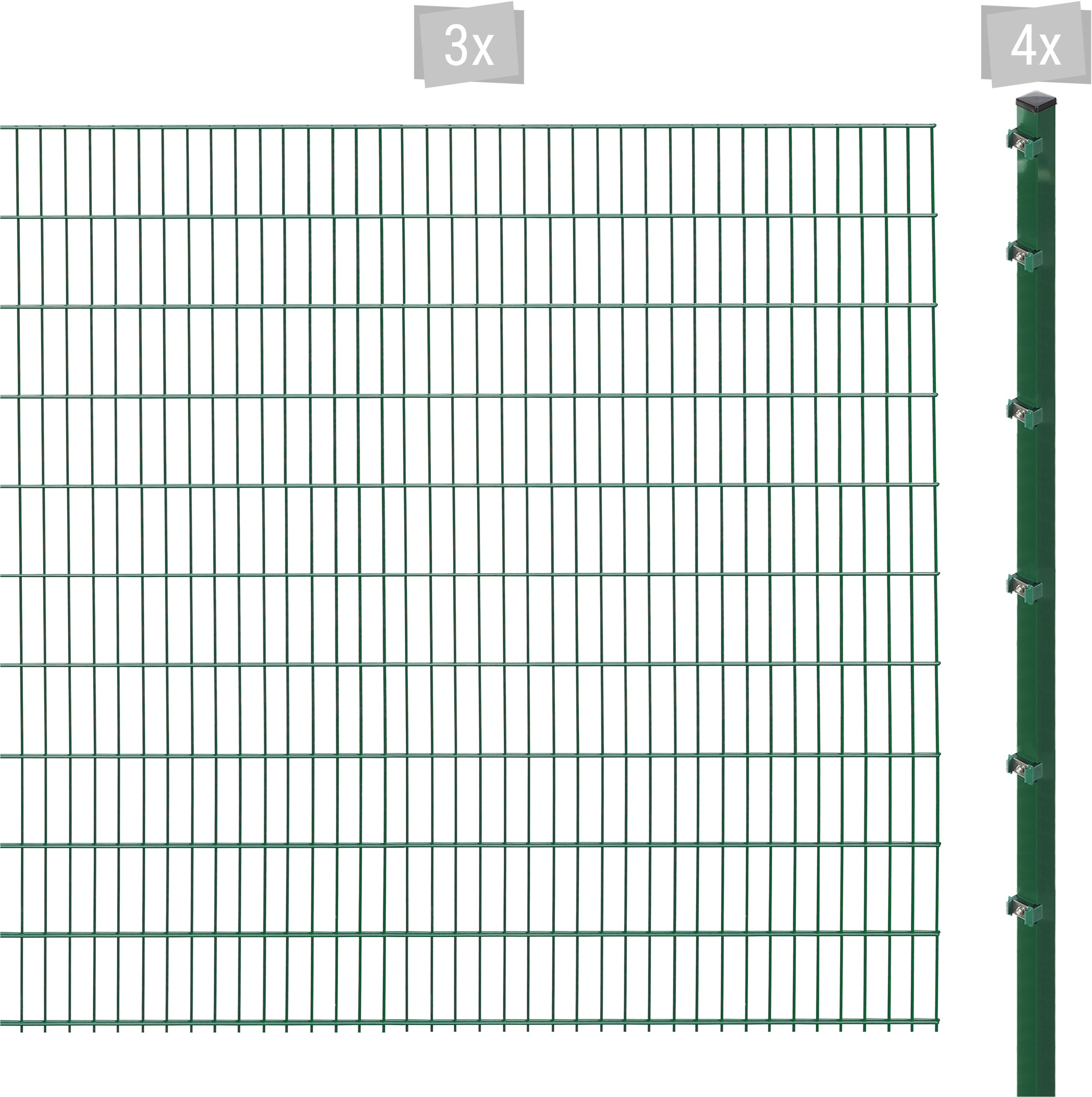 Arvotec Doppelstabmattenzaun »ESSENTIAL 203 zum Einbetonieren«, Zaunhöhe 203 cm, Zaunlänge 2 - 60 m