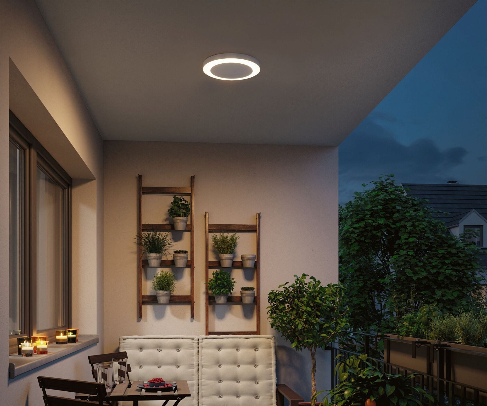 Paulmann LED Außen-Deckenleuchte »Circula IP44 rund 320mm 3000K 14W 880lm 2 günstig online kaufen