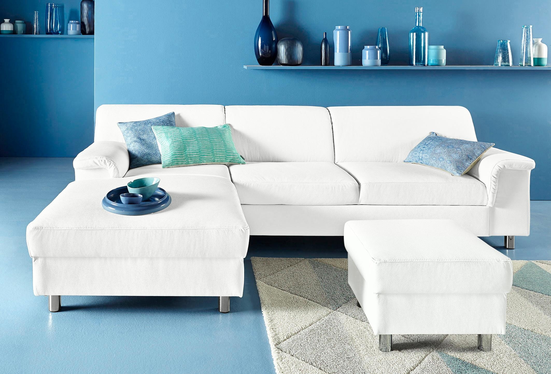 DOMO collection Ecksofa »Jamie, modern und elegant, Fußhöhe 9cm, L-Form,« w günstig online kaufen