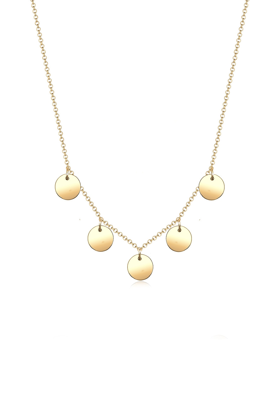 Elli Kette mit Anhänger »mit 5 Plättchen Anhänger 925 Silber«