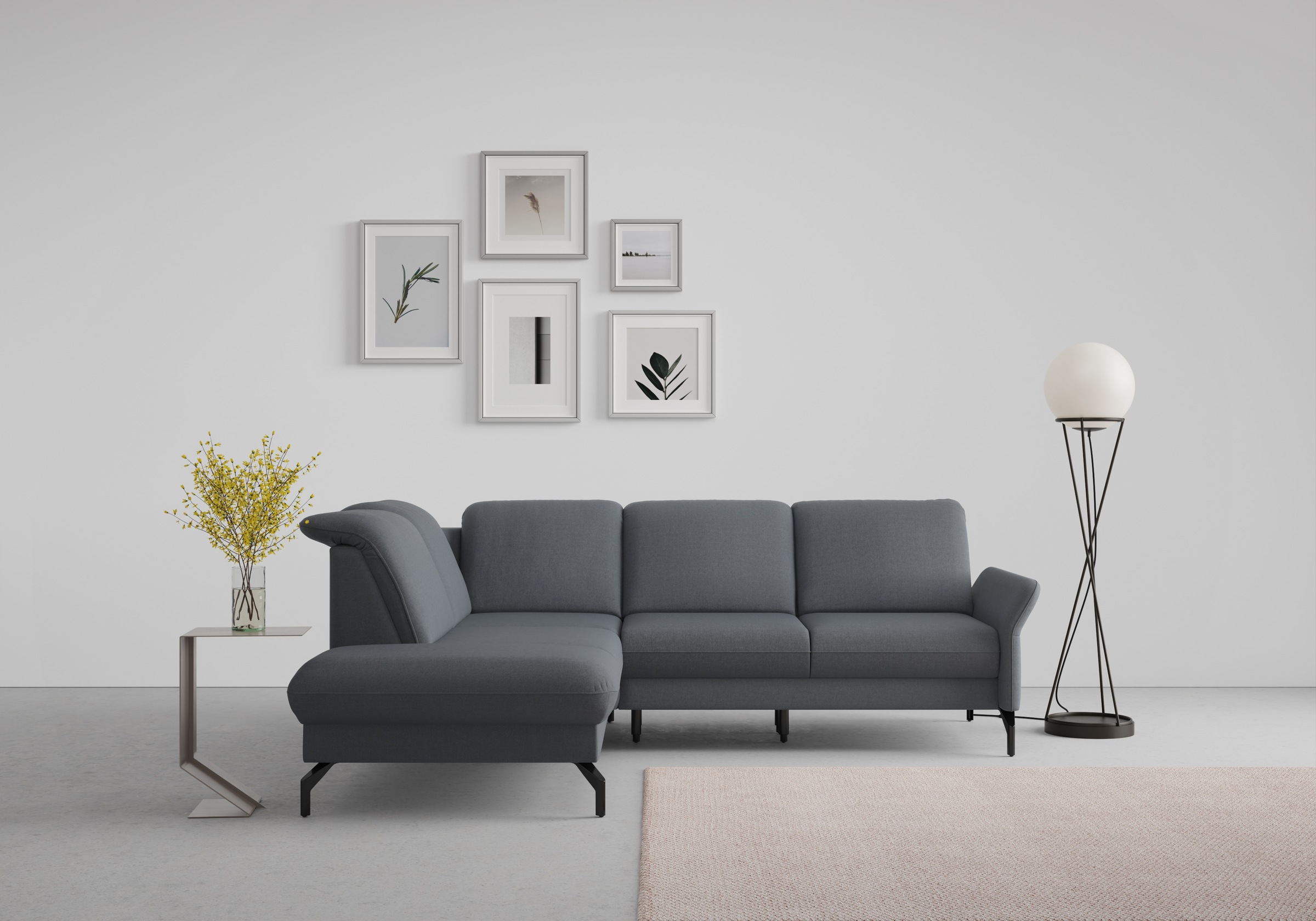 sit&more Ecksofa »Fashion L-Form«, wahlweise mit Kopfteilverstellung und Vorziehsitz, motorisch