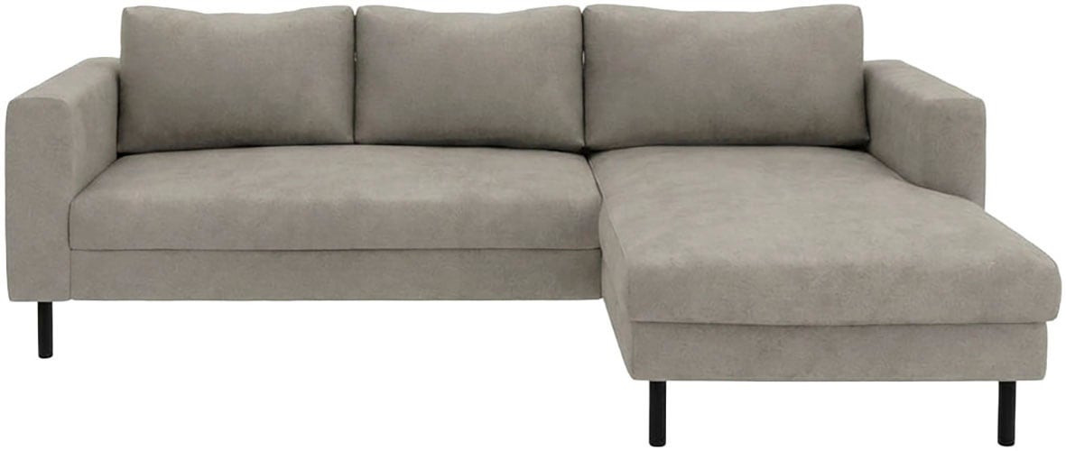 TRENDMANUFAKTUR Ecksofa »Amazing II, wahlw. mit Schlaffunktion & Bettkasten, Fuß schwarz« Recamiere beidseitig montierbar, L-Form,in Cord o. Struktur, B: 232 cm