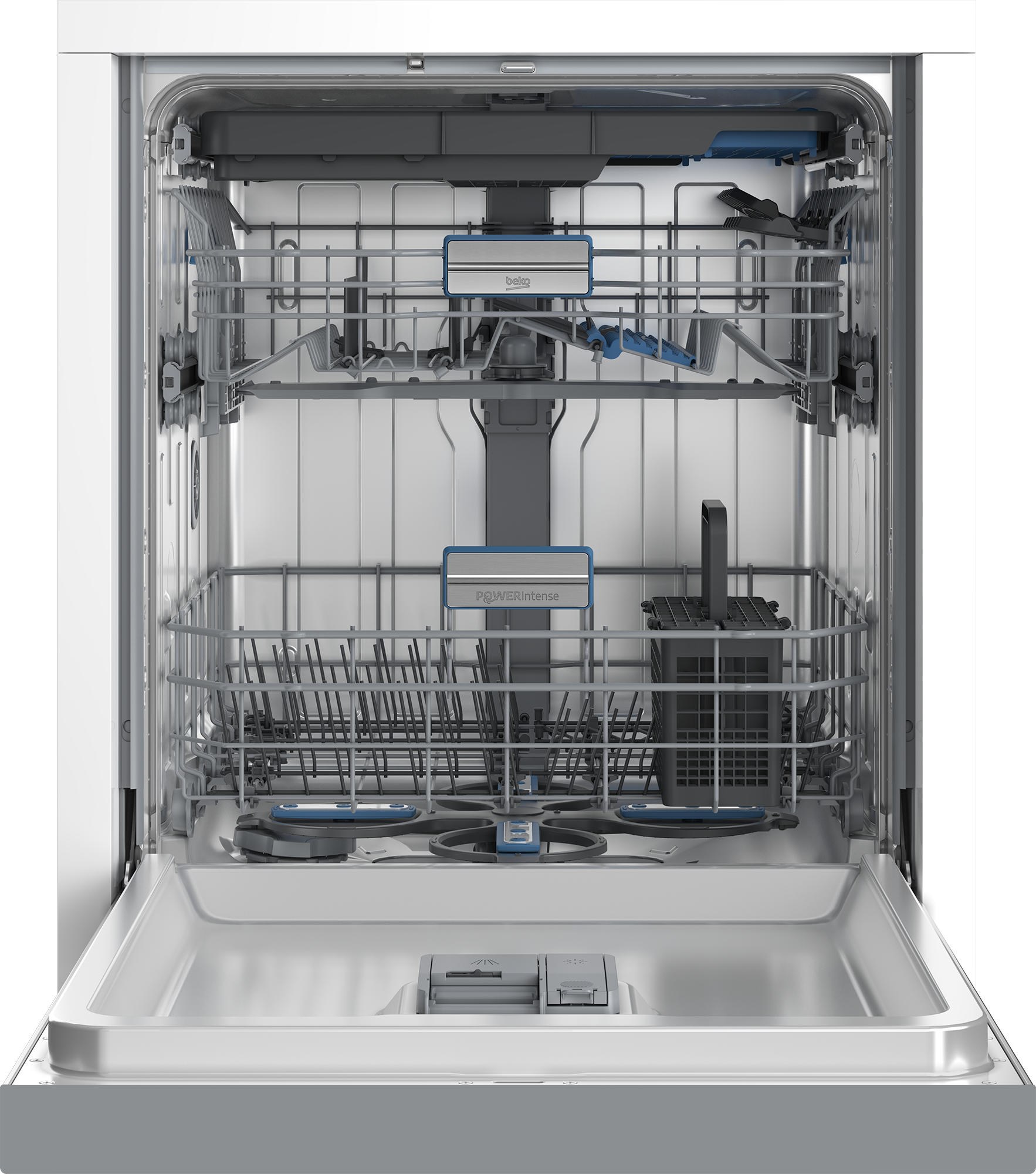 BEKO Unterbaugeschirrspüler »BDDN36550XP«, 15 Maßgedecke