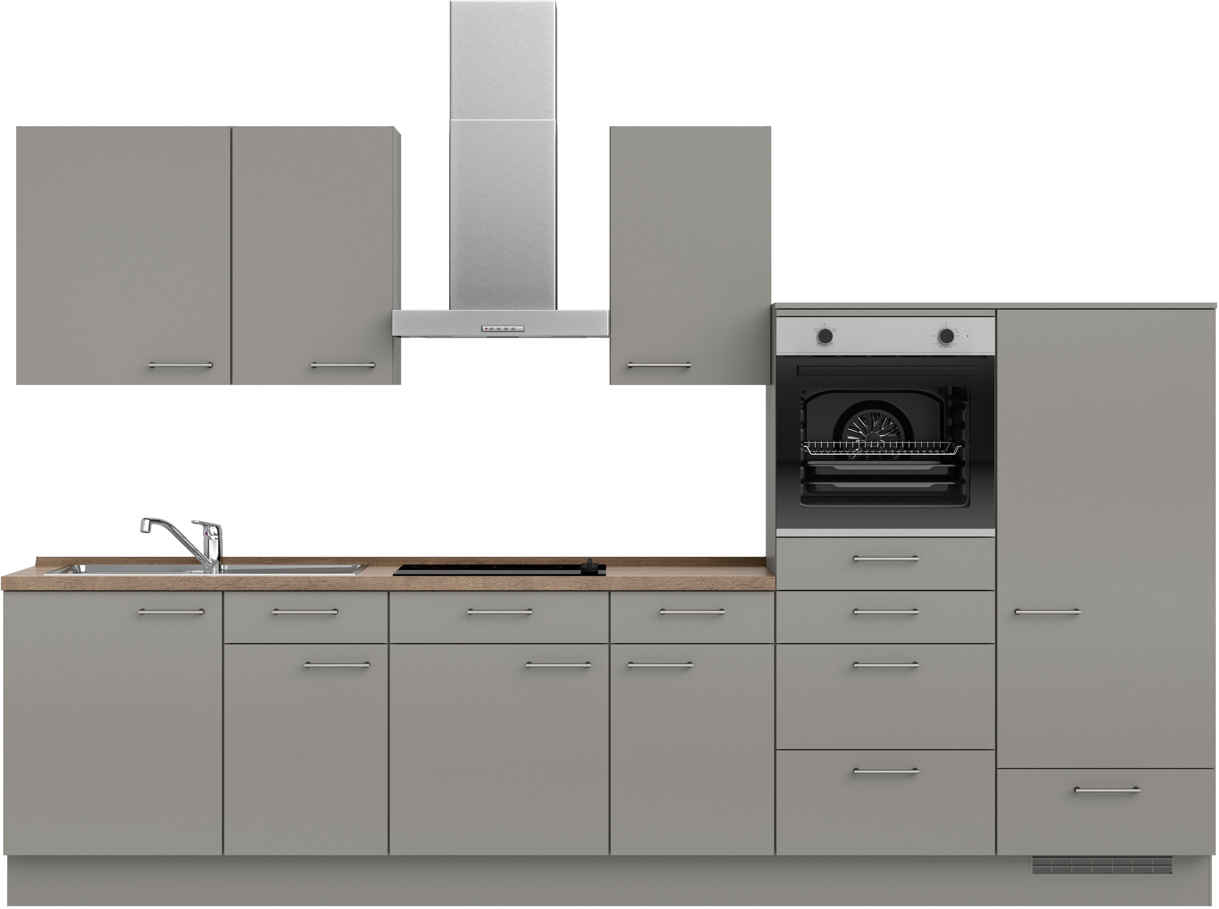 nobilia® Küchenzeile »"Laser I", Ausrichtung wählbar, Breite 330 cm« vormon günstig online kaufen