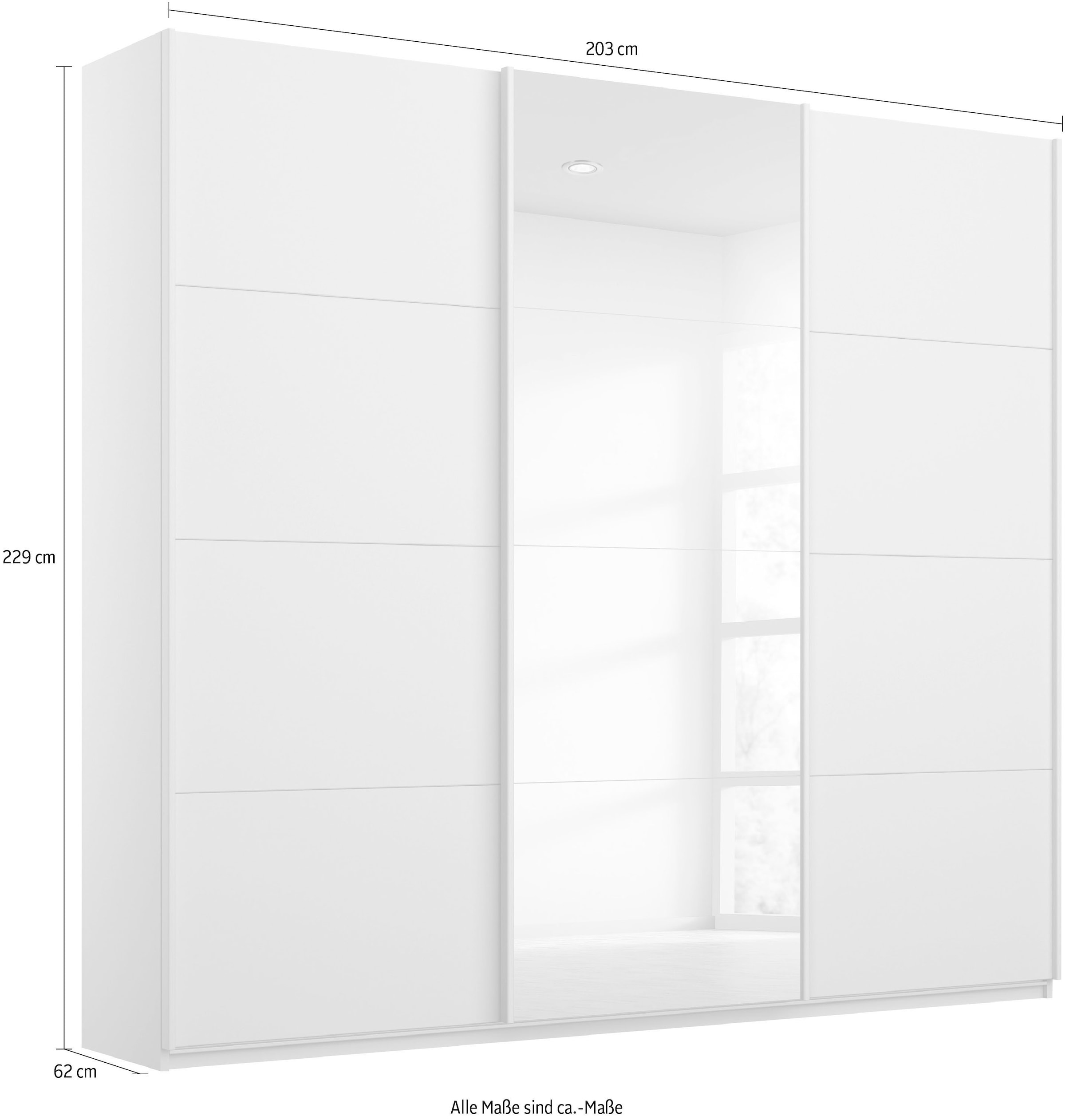 rauch Schwebetürenschrank »Kleiderschrank Schrank Garderobe TOPSELLER OTELI inkl. Inneneinteilung«, mit 3 Innenschubladen sowie zusätzlichen Einlegeböden MADE IN GERMANY