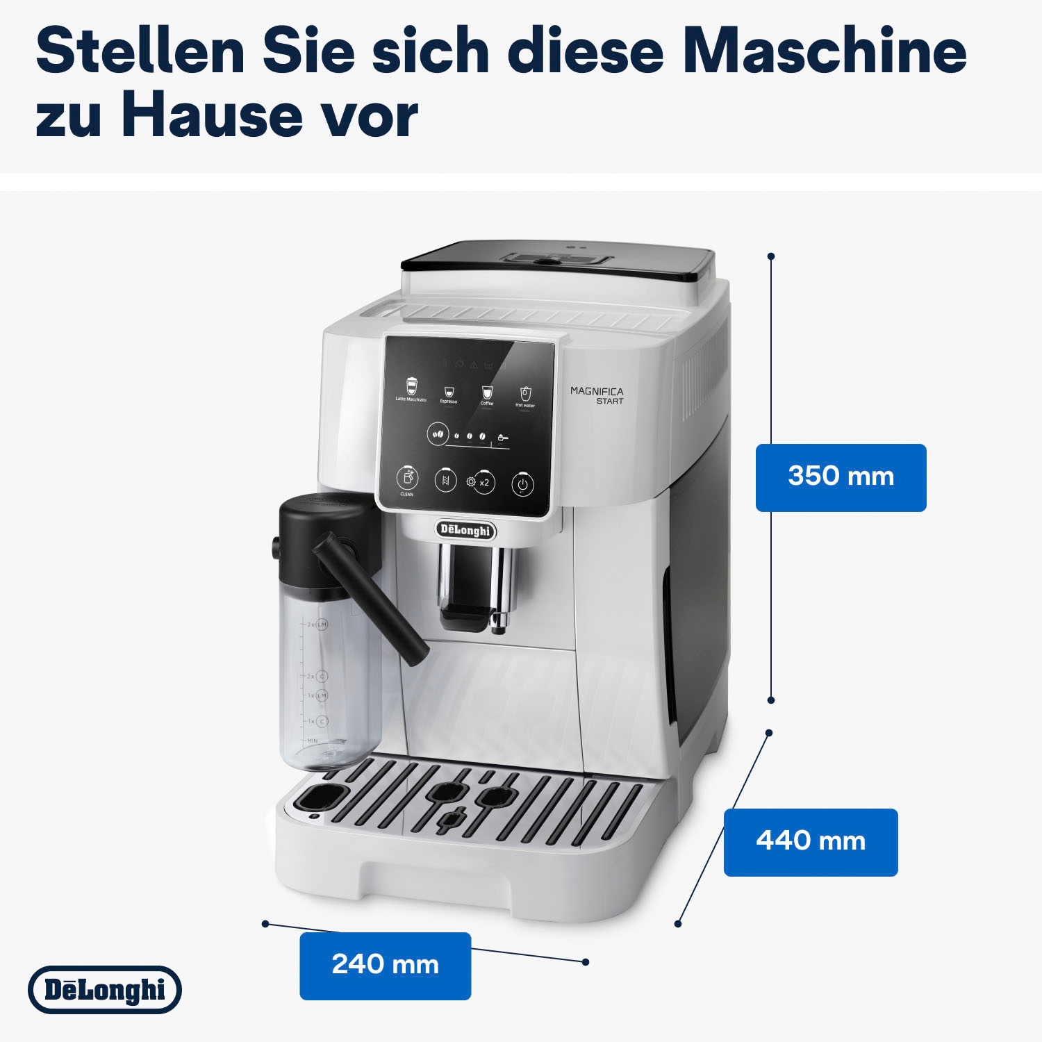 De'Longhi Kaffeevollautomat »Magnifica Start ECAM 220.61.W weiß«