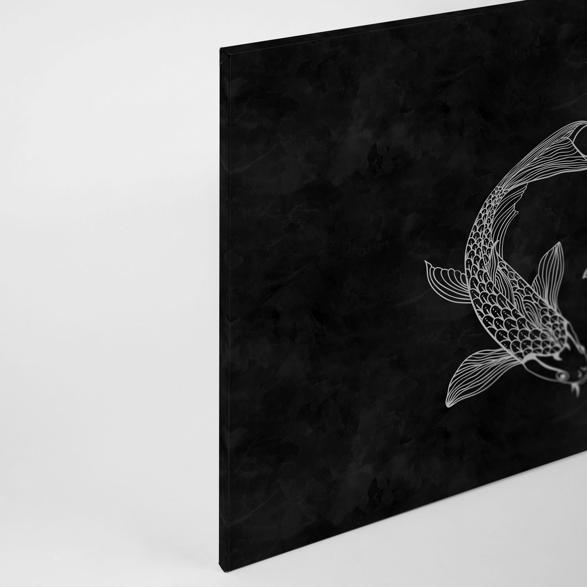 A.S. Création Leinwandbild »blackboard 5«, Kunst-Gemälde-Kinder, (1 St.), Schwarz-Weiß Fische Keilrahmen Tafel Leinwand-Bild Wohnzimmer modern