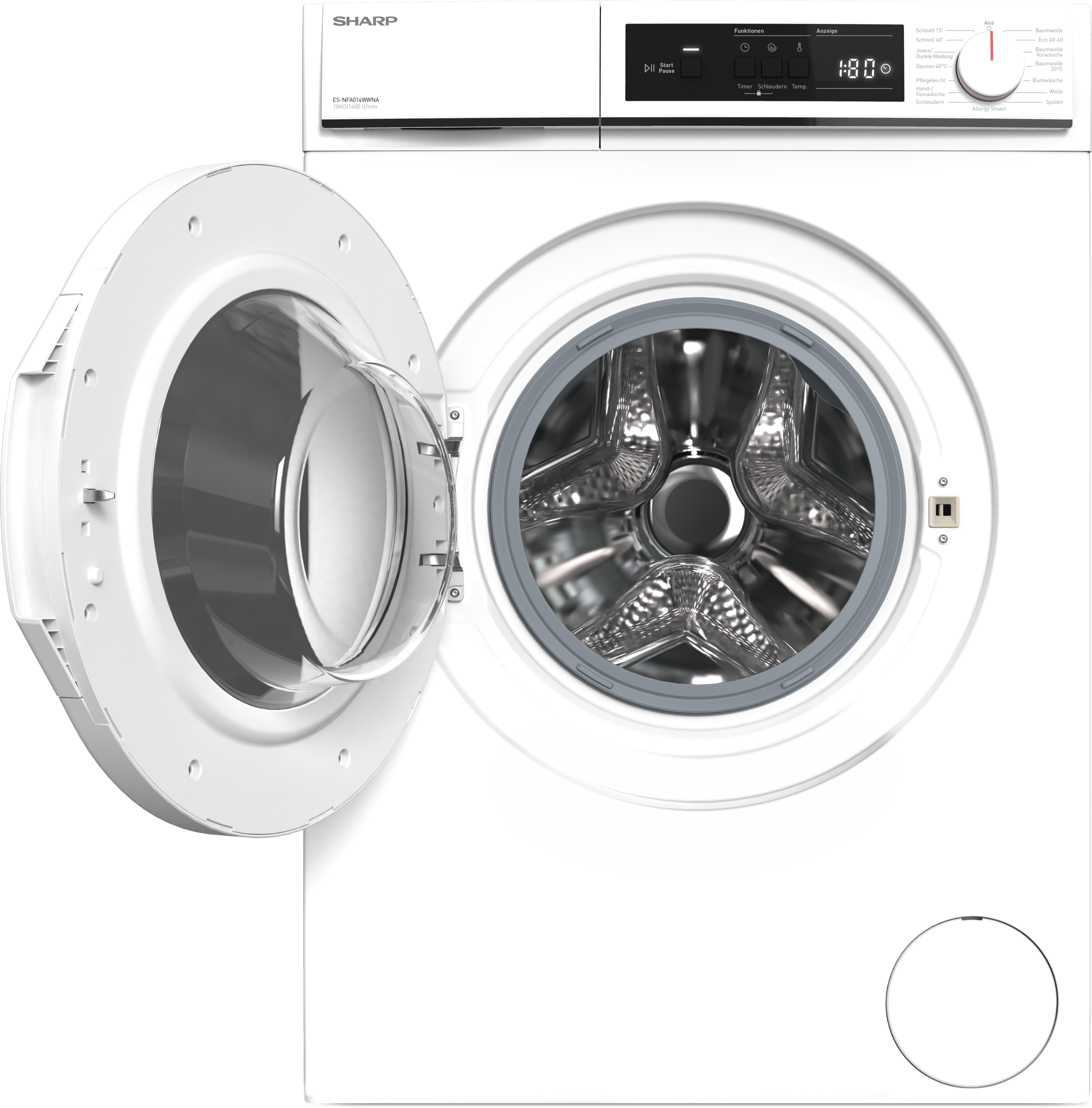 Sharp Waschmaschine Budget PROMO »ES-NFA014WWNA-DE«, 10 kg, 1400 U/min, 10k günstig online kaufen