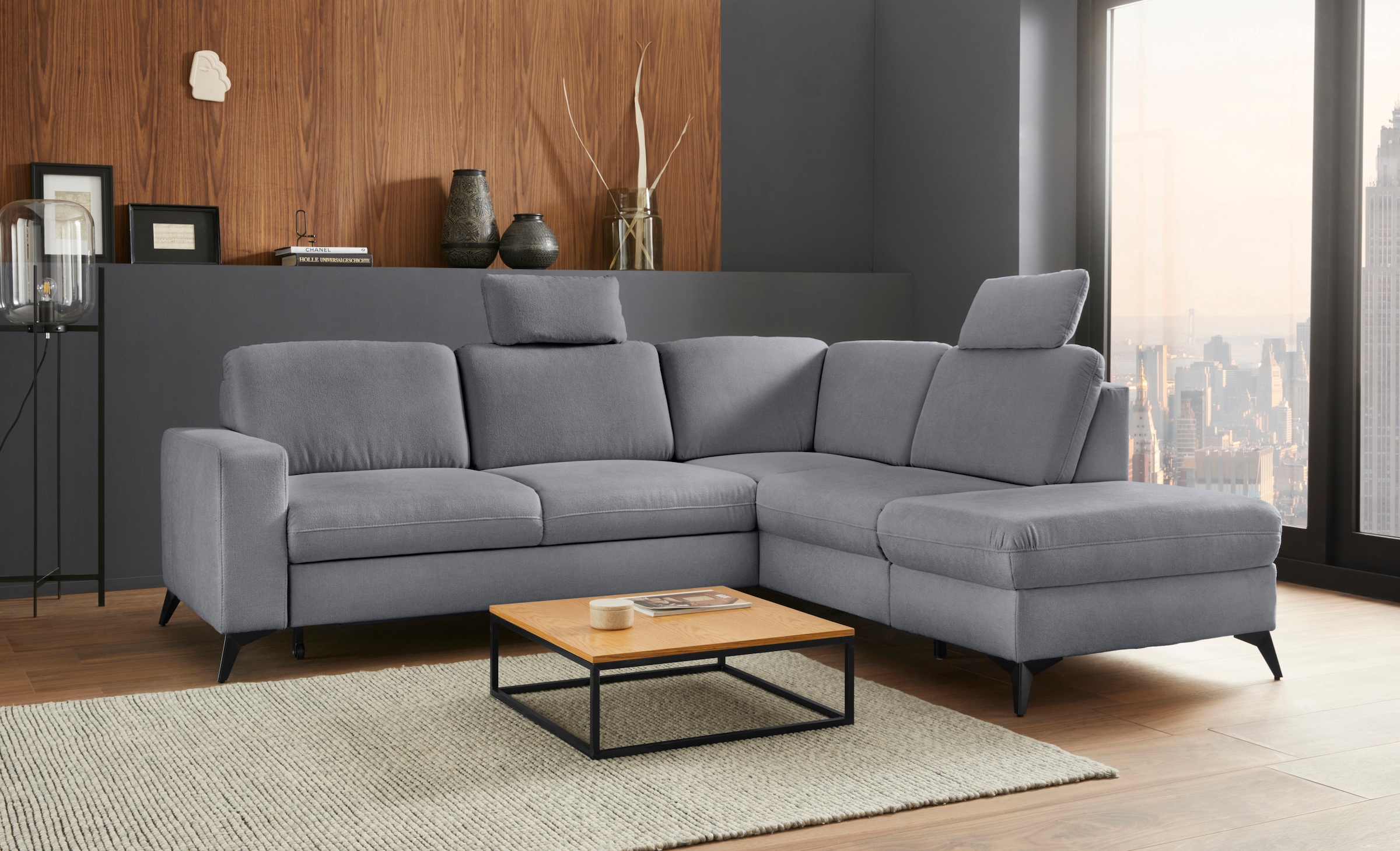 Places of Style Ecksofa "Lolland L-Form", Wahlweise mit Bettfunktion und St günstig online kaufen