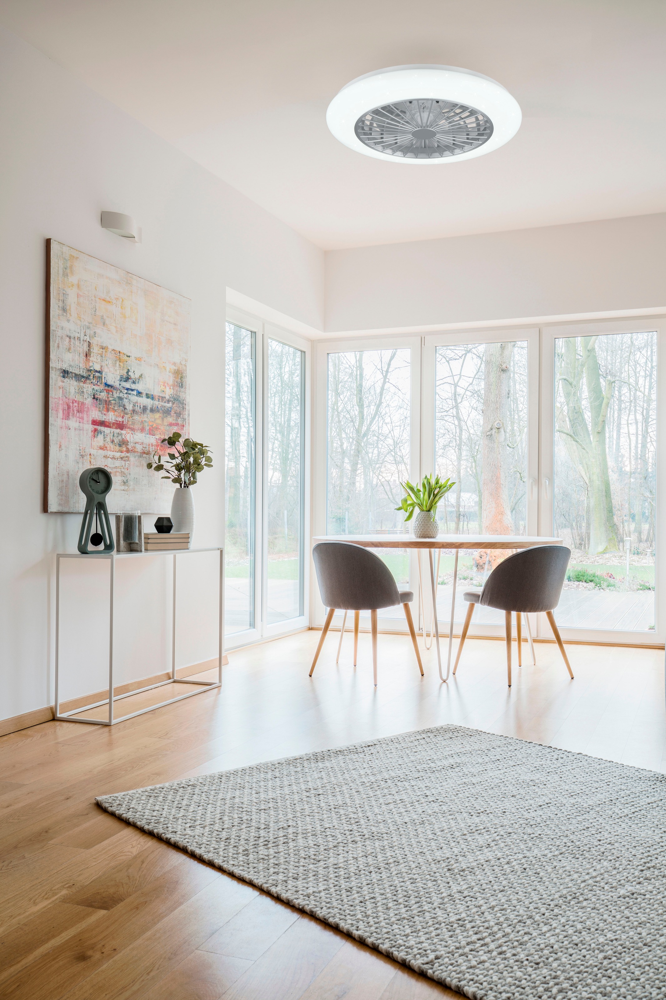 REALITY Leuchten LED Deckenleuchte »Stralsund Deckenventilator«, 1 flammig, günstig online kaufen