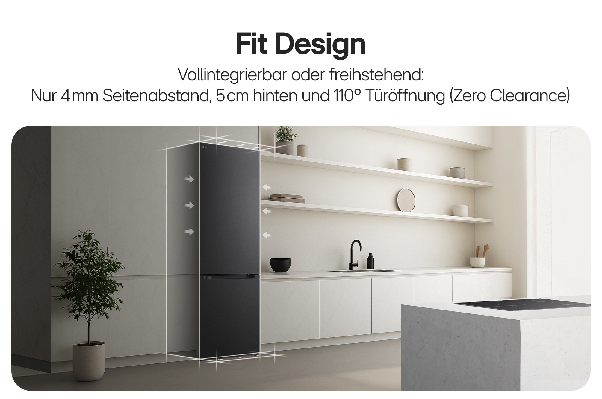 LG Kühl-/Gefrierkombination Serie 5 »GBBS525CEV« 203 cm hoch 59,7 cm breit Total No Frost, ThinQ mit AI Fresh & Saving Mode