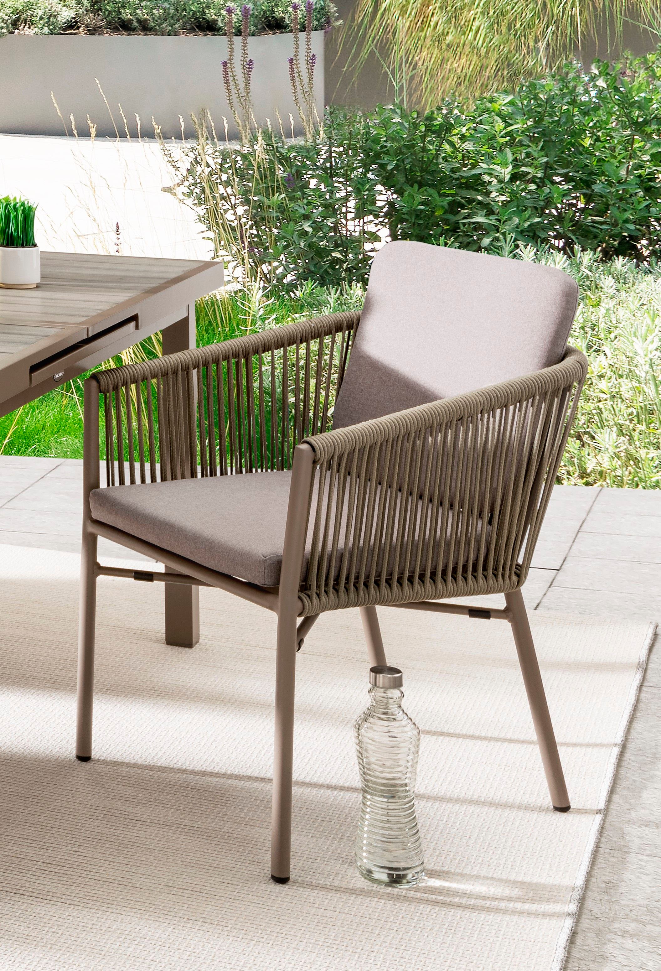 Destiny Garten-Essgruppe »LUCCA IMOLA« 4x Sessel, 1x Tisch, inkl. Auflagen, günstig online kaufen