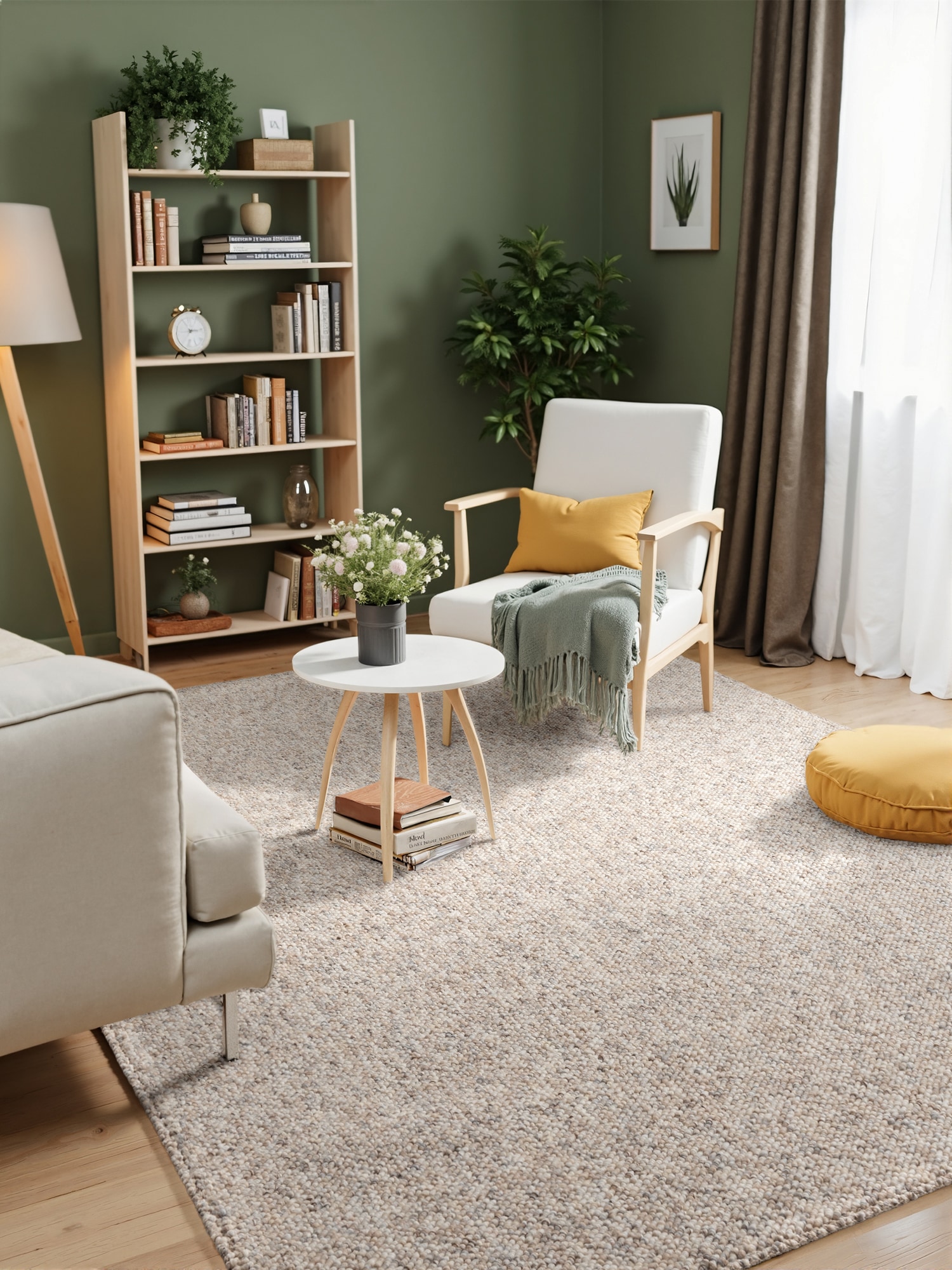 ELLE DECORATION Teppich »Rocco«, rechteckig, 10 mm Höhe, Läufer, waschbar, Wohnzimmer, Esszimmer, Woll-Optik
