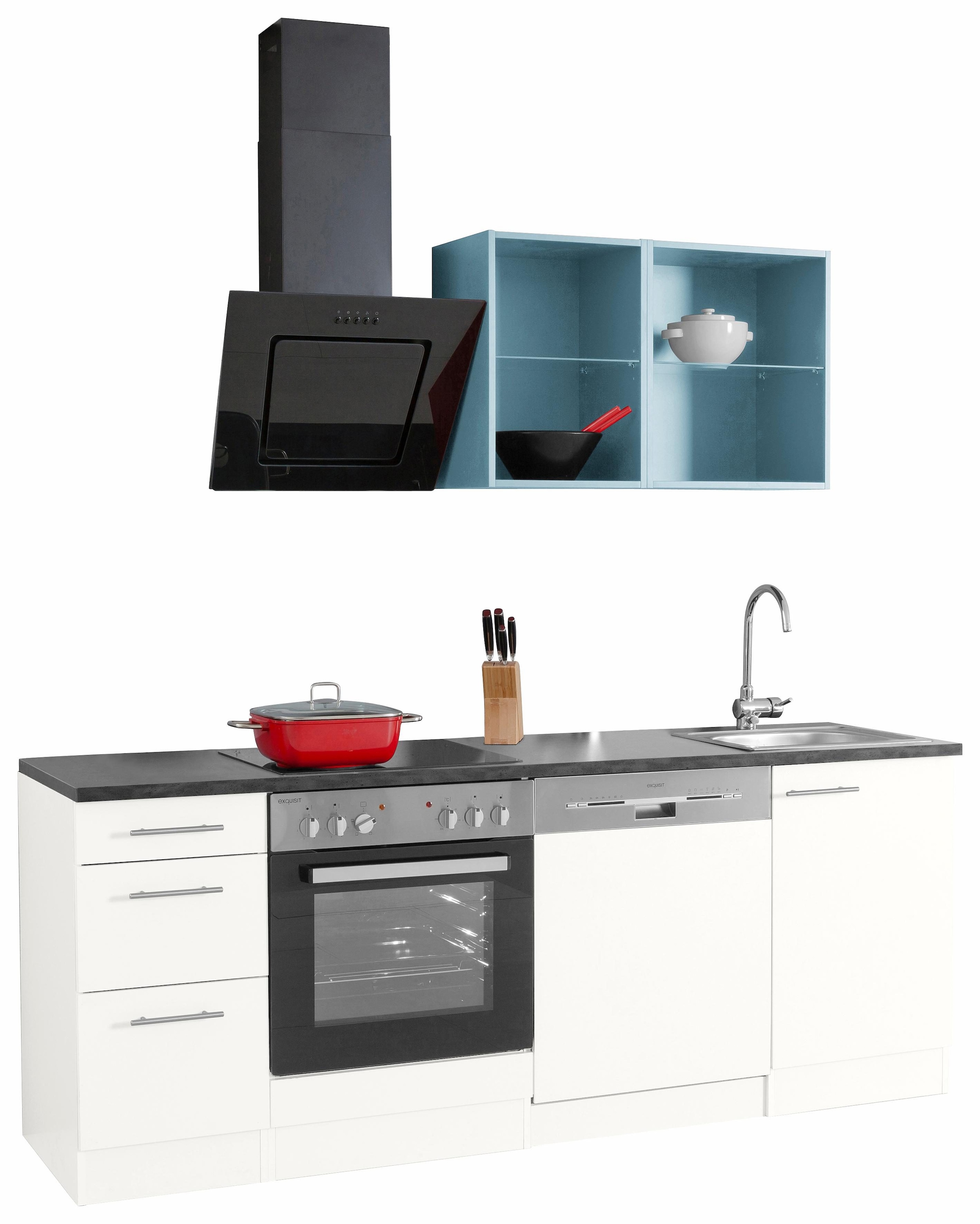Küchenzeile »Mini«, ohne E-Geräte, Breite 210 cm