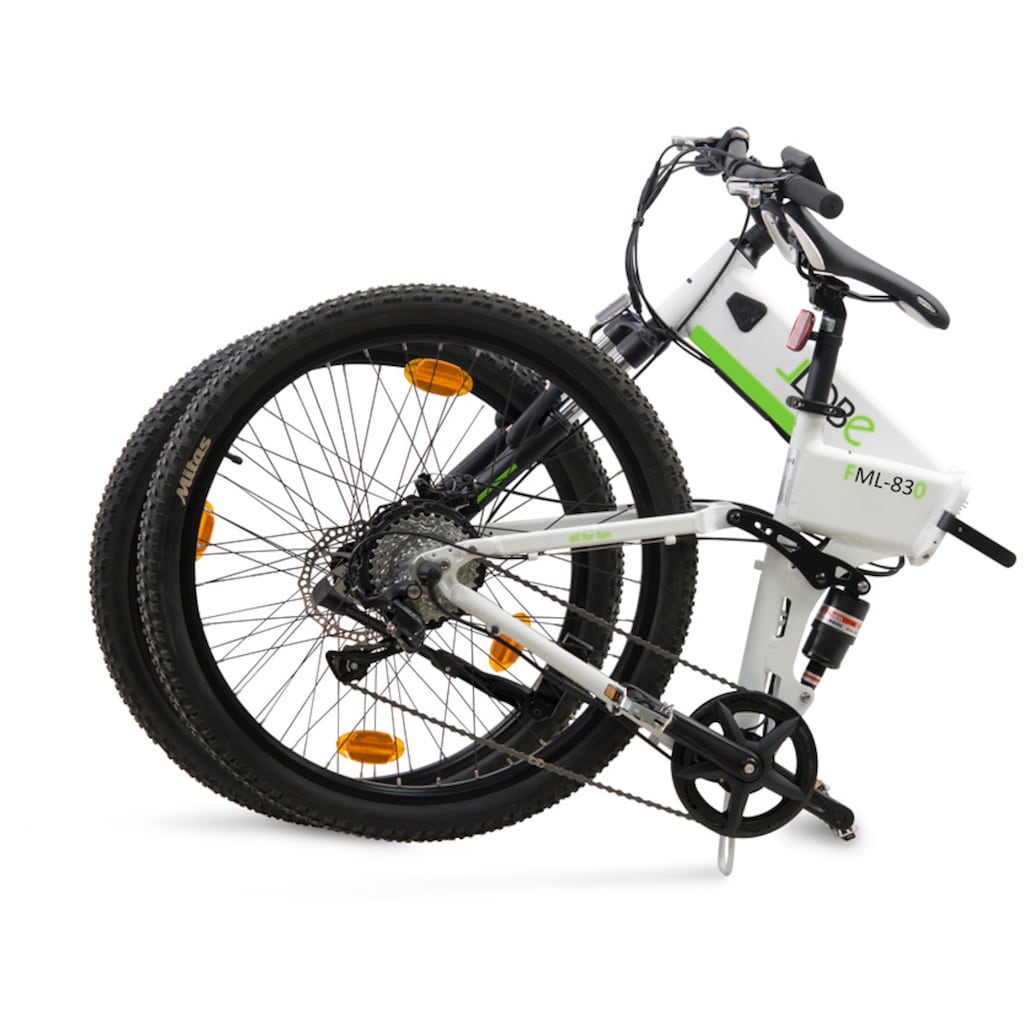 LLobe E-Bike »FML-830 white 27,5", 10,4 Ah«, 9 Gang, Shimano, Heckmotor 250 W