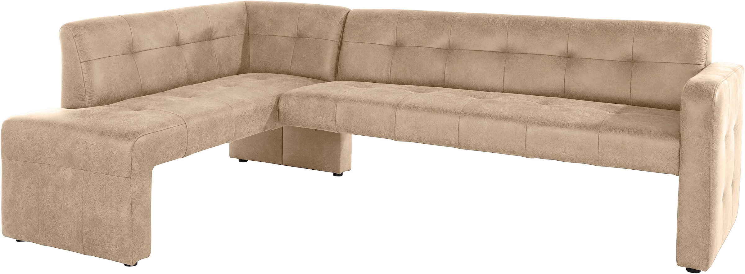 exxpo - sofa fashion Eckbank »Barista mit toller Detailverarbeitung, hohe Bodenfreiheit«, Komfortsitzhöhe 49cm, Frei im Raum stellbar