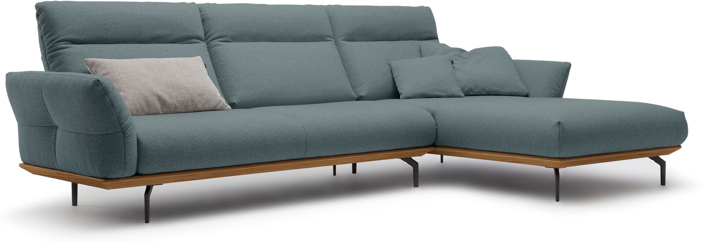 Creation BY ROLF BENZ Ecksofa »CR.460«, Sockel in Nussbaum, Winkelfüße in U günstig online kaufen