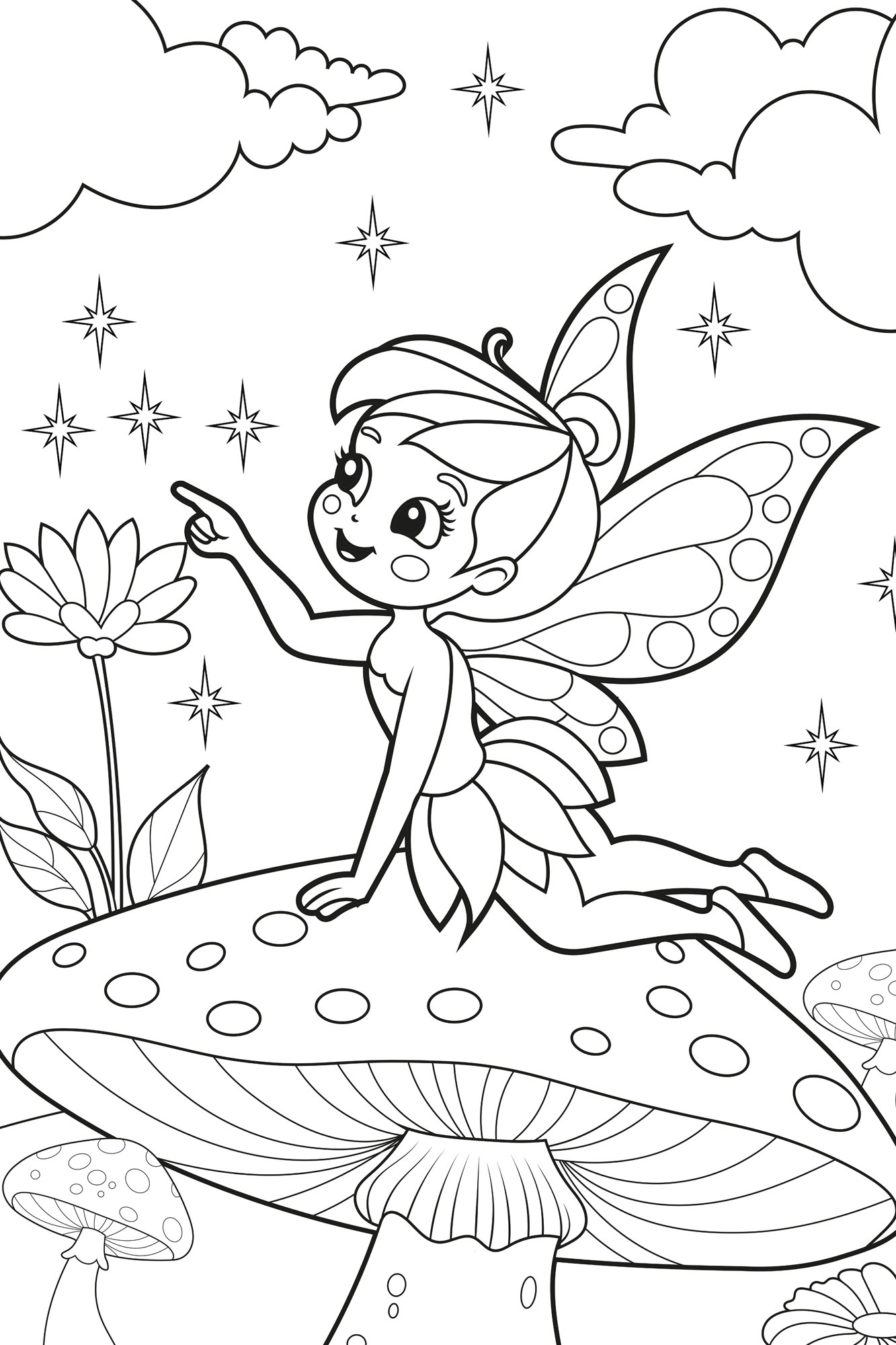 queence Bild »Elfe auf Fliegenpilz« Blumenbilder   Blätter   Blätterbilder günstig online kaufen