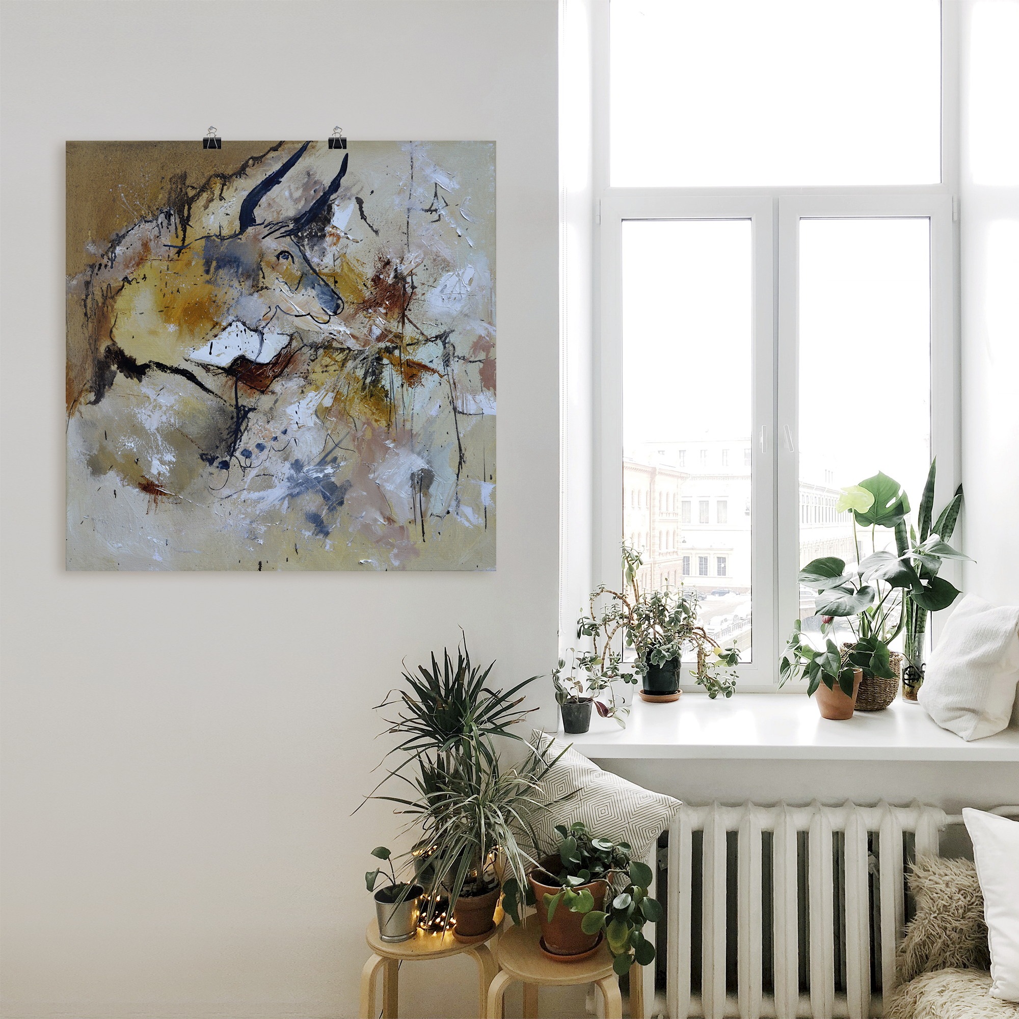 Artland Wandbild »Abstrakt Stier«, Wildtiere, (1 St.), als Alubild, Leinwandbild, Wandaufkleber oder Poster in versch. Größen