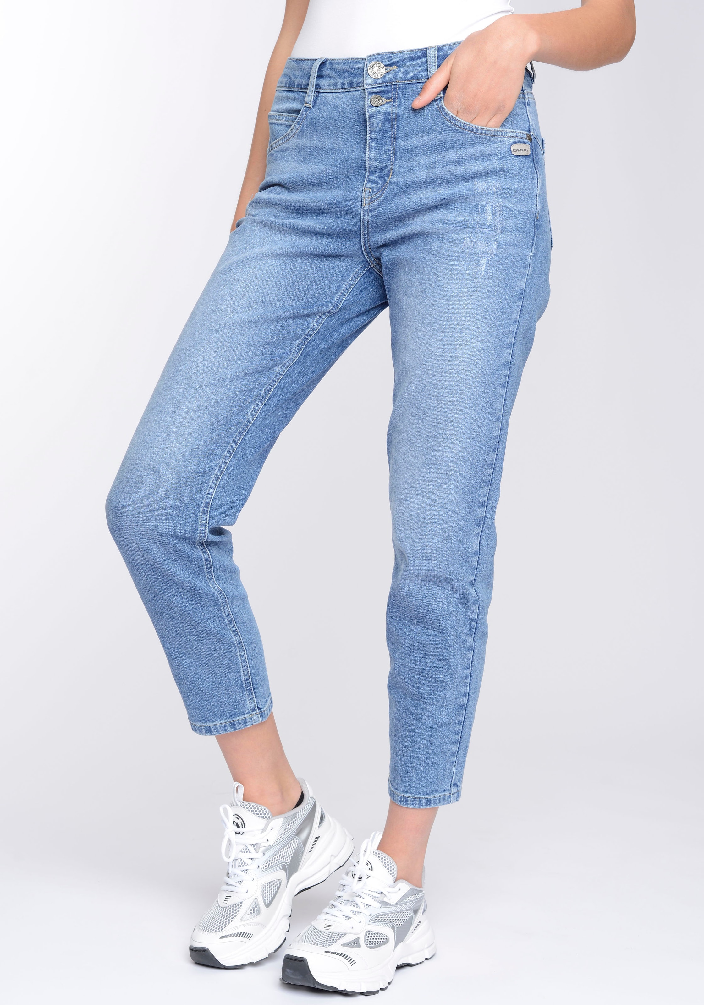 GANG Mom-Jeans »94ORA«, 2-Knopf-Verschluss mit verkürzter Beinlänge online  kaufen