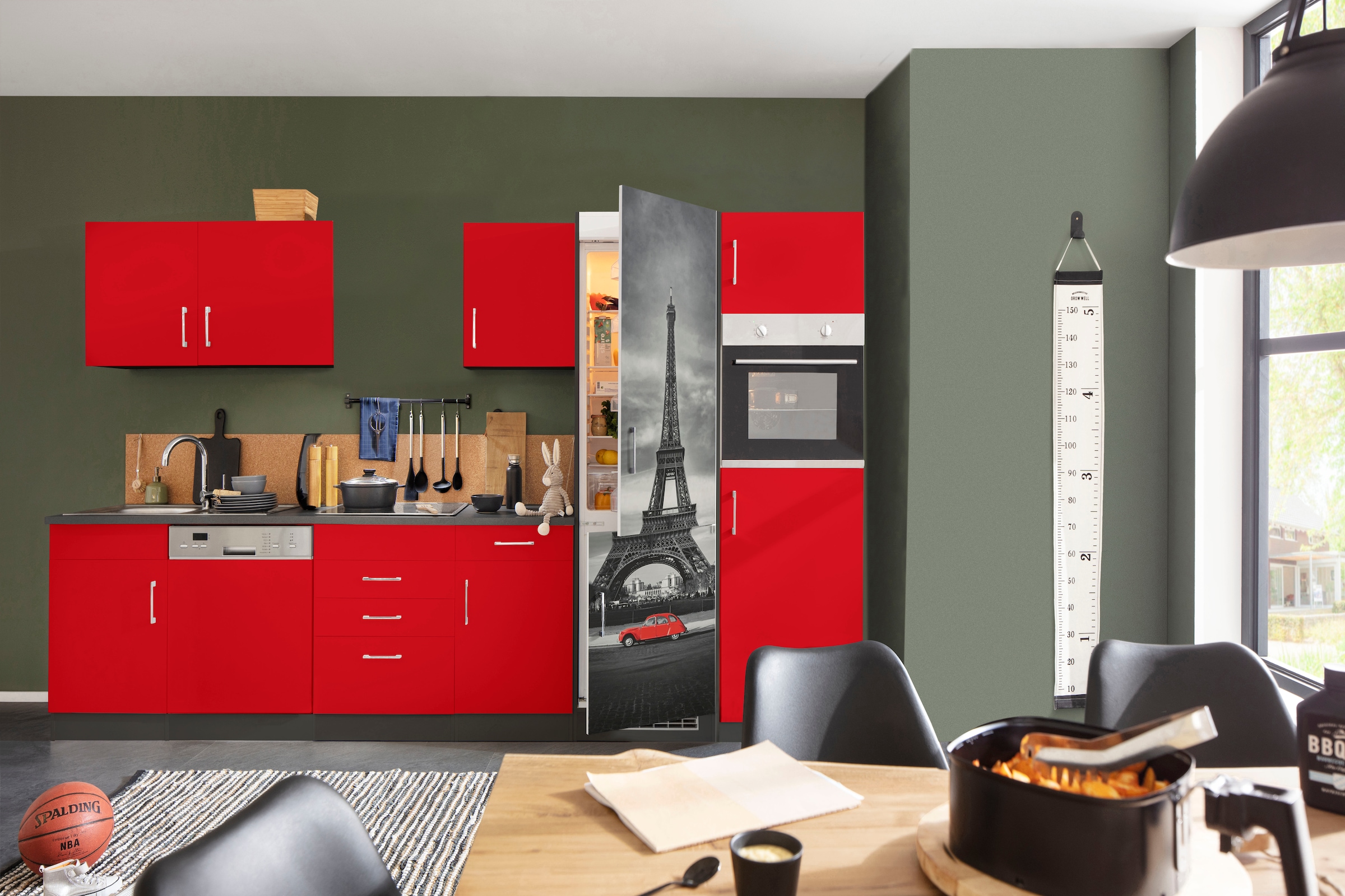 HELD MÖBEL Küchenzeile »Paris«, ohne E-Geräte, Breite 340 cm