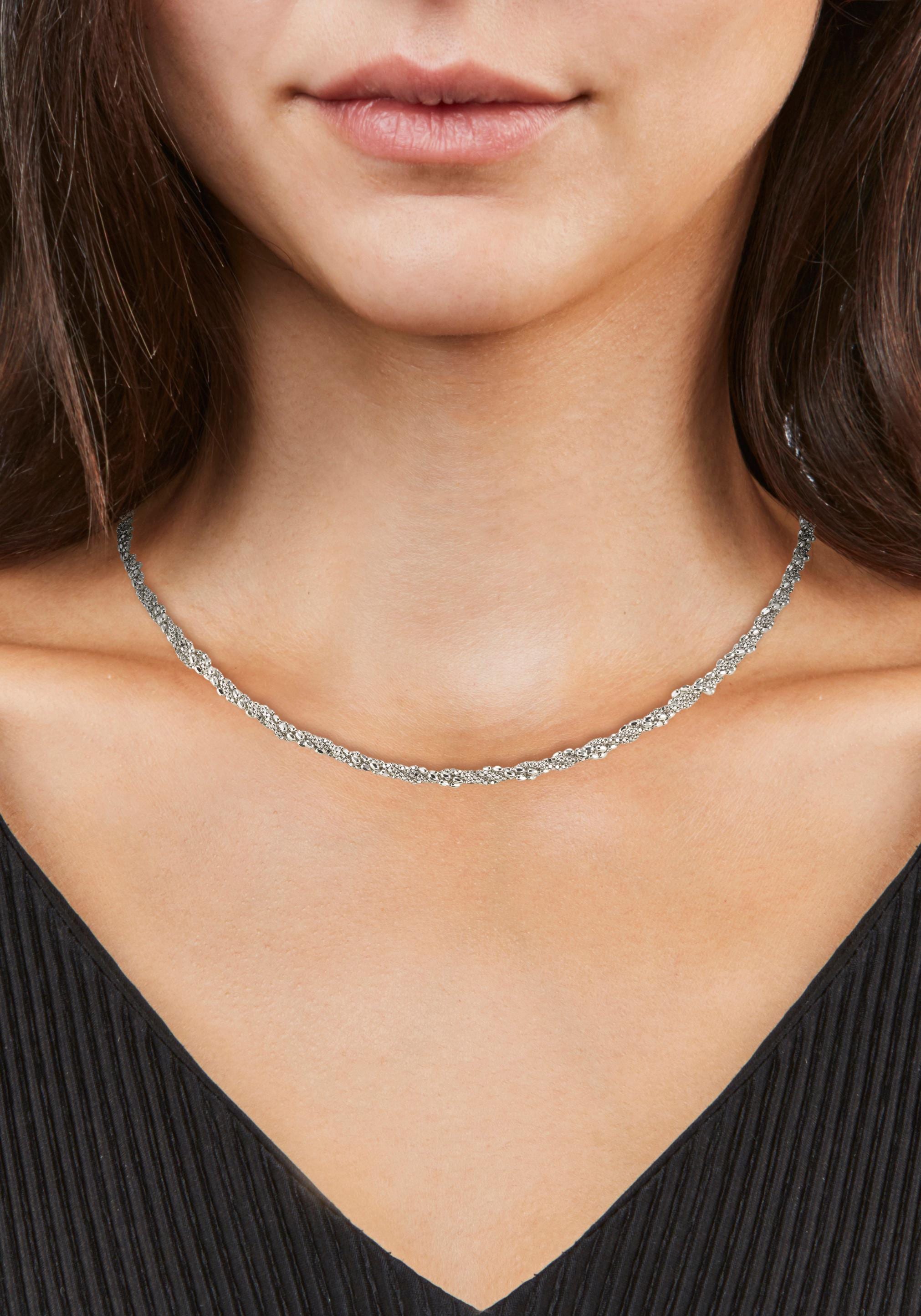 Firetti Silberkette »Schmuck Geschenk, rhodiniert, teilweise massiv« kaufen online diamantiert