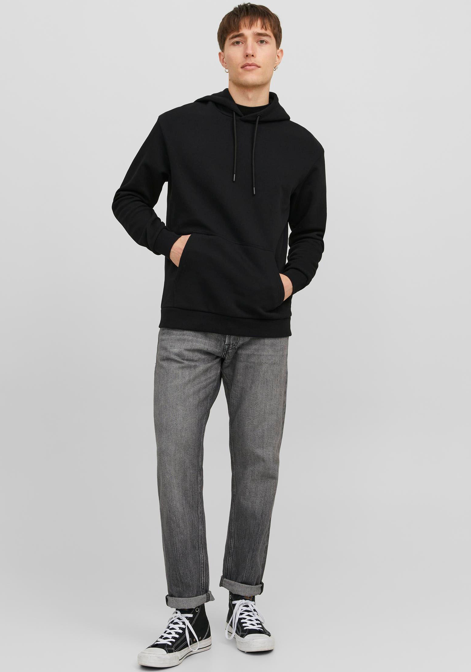 Jack & Jones Kapuzensweatshirt »JJEBRADLEY SWEAT HOOD NOOS«, Materialmix, relaxed fit
