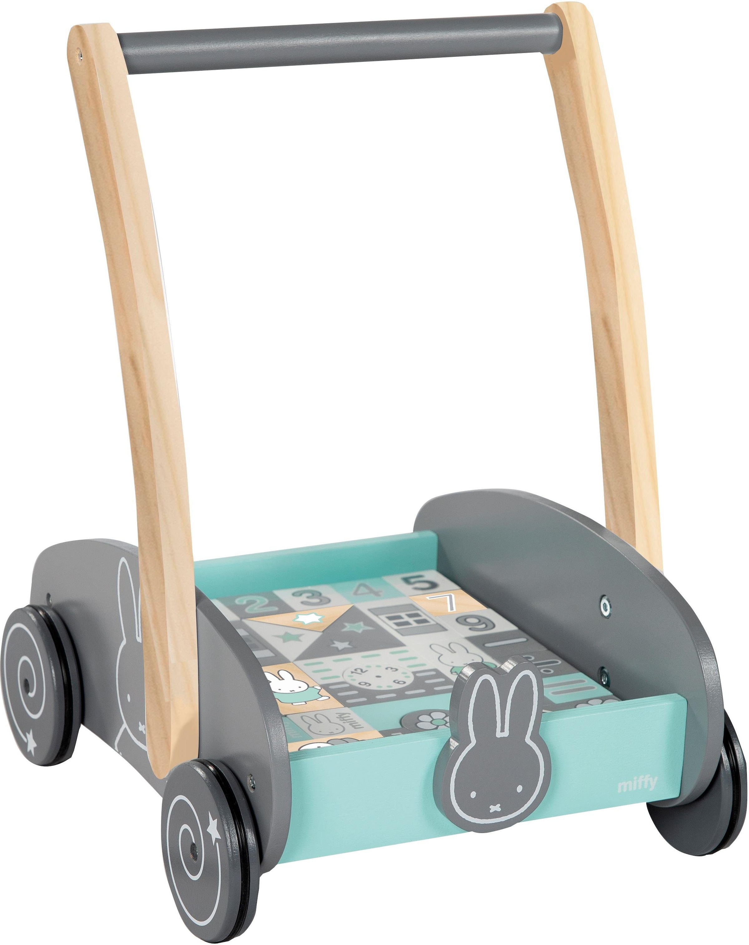 Lauflernwagen »miffy®«, mit 35-teiligem Holzbausteine-Set