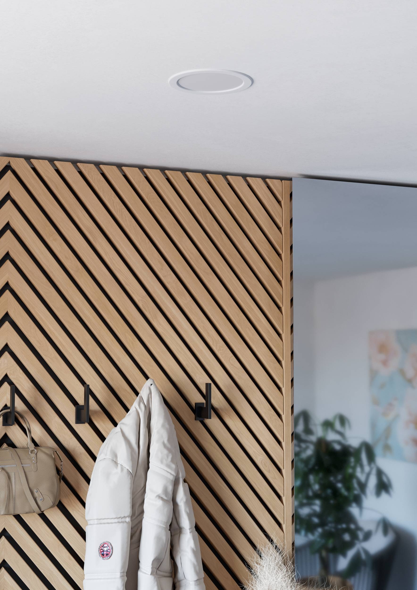 EGLO Einbauleuchte »Fueva 6-Z Deckenlampe, ZigBee, App und Sprachsteuerung, Badlampe, IP44« LED-Modul 1 Stk. Kaltweiß | RGB Einbauleuchte - Ø16,8 x ET40 cm - weiß - 9,5W inkl.