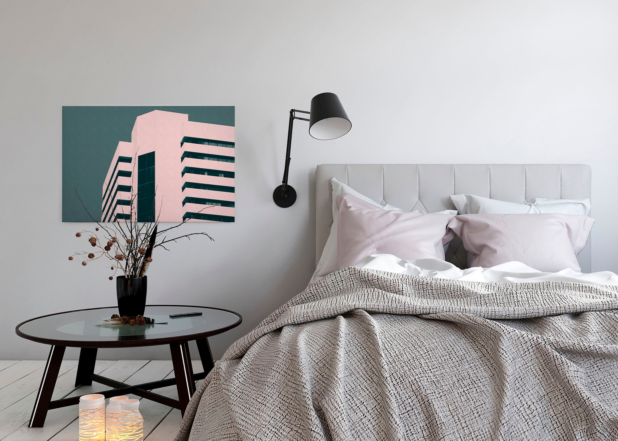 A.S. Création Leinwandbild »skyscraper«, Kunst-Modern-Kinder, (1 St.), Gebäude Keilrahmen Bild Grafisch Leinwand-Bild Wohnzimmer modern Wand