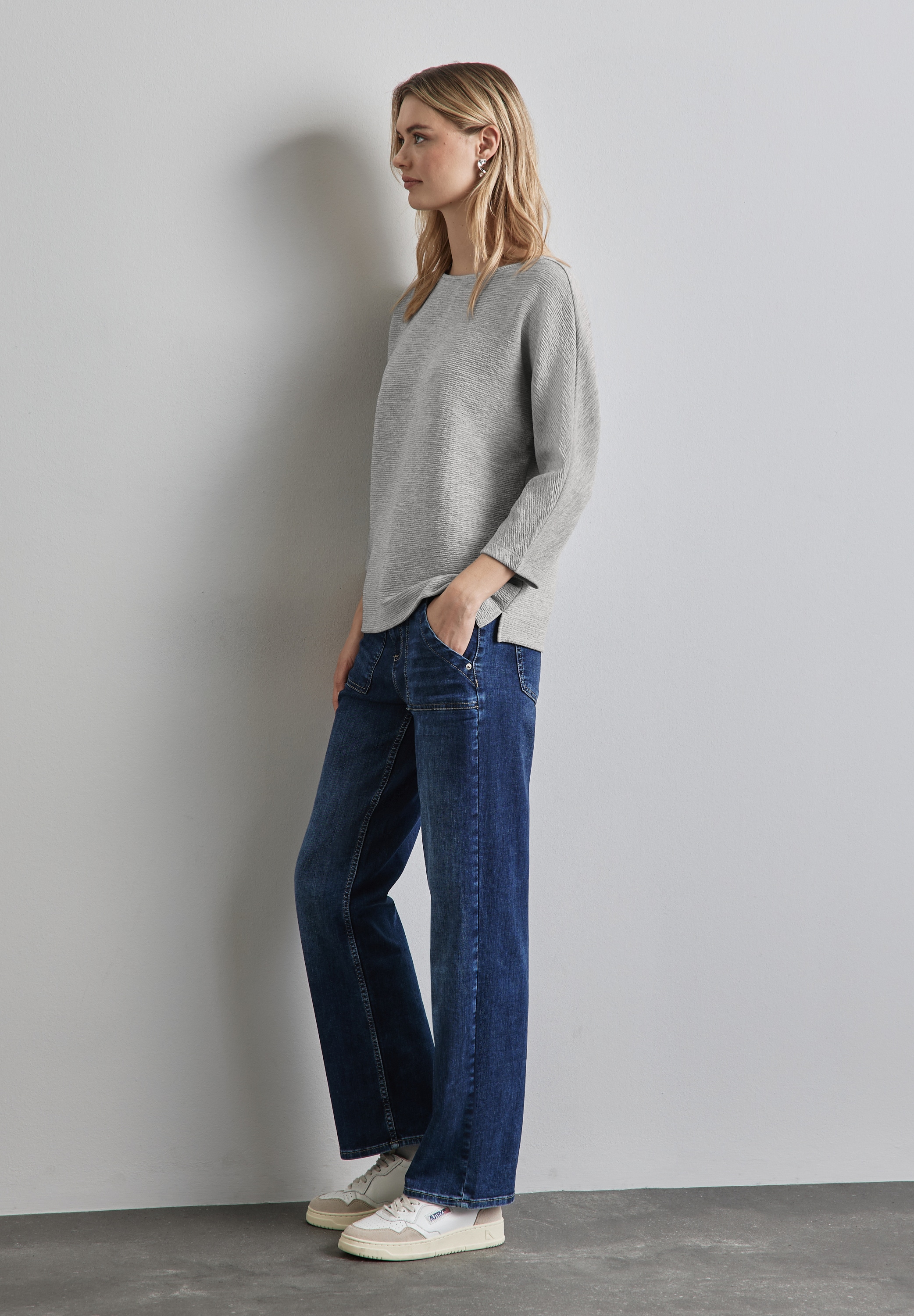 STREET ONE 3/4-Arm-Shirt, mit feiner Struktur