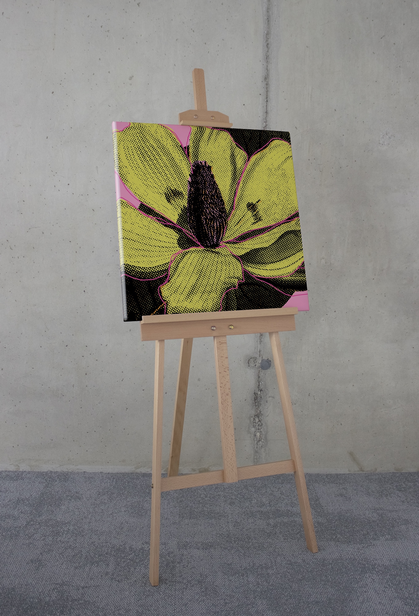 Komar Leinwandbild »Yellow Fusion - Größe 60 x 60 cm«, Natur, (1 St.), Keilrahmenbild mi Echtholzrahmen