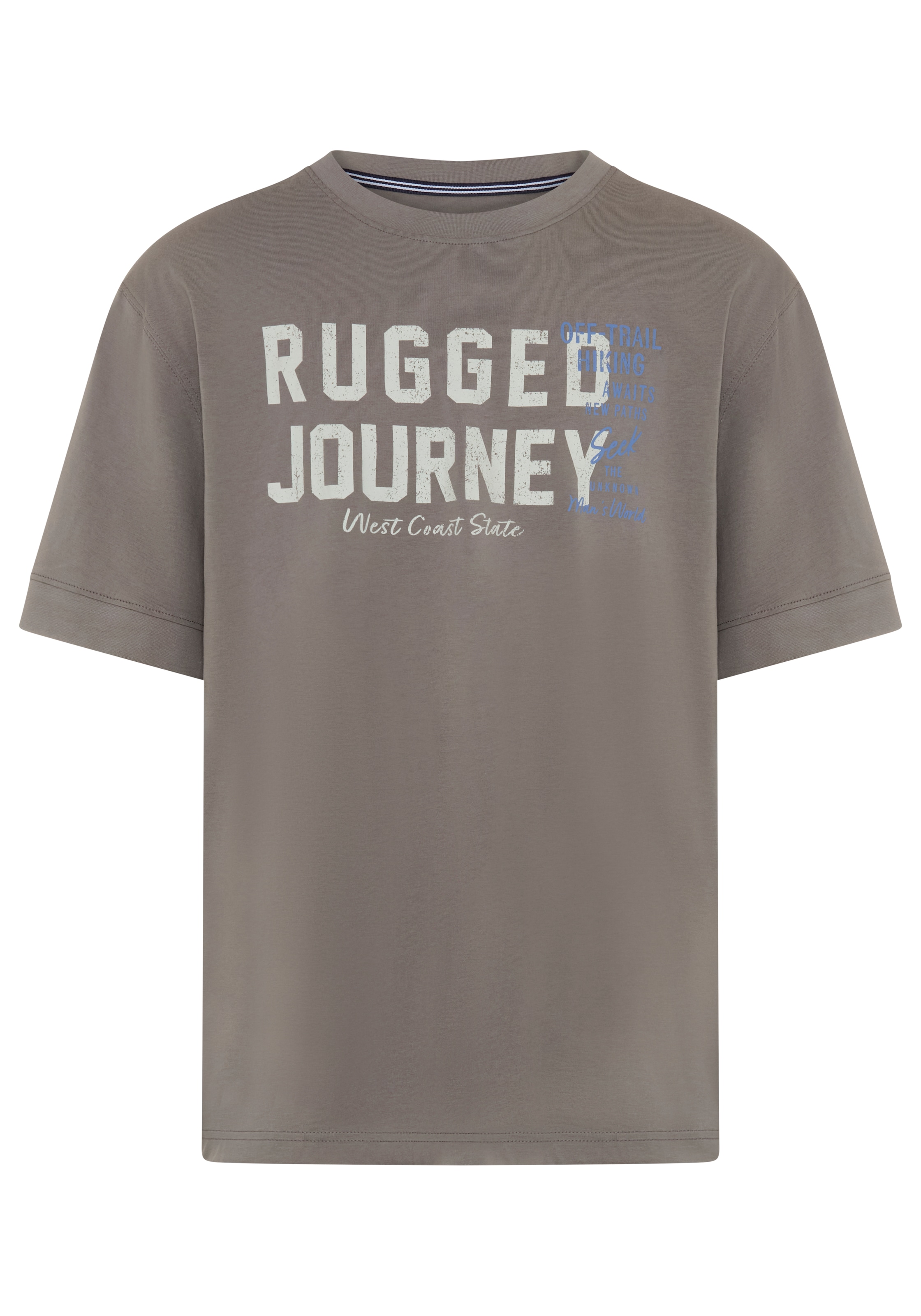 Man's World Plus Rundhalsshirt »auch in Grosse Größen bis Gr. 7XL Ärmel-Fit« Regular Fit, Kurzarm, mit Print, bedruckt, aus Single Jersey