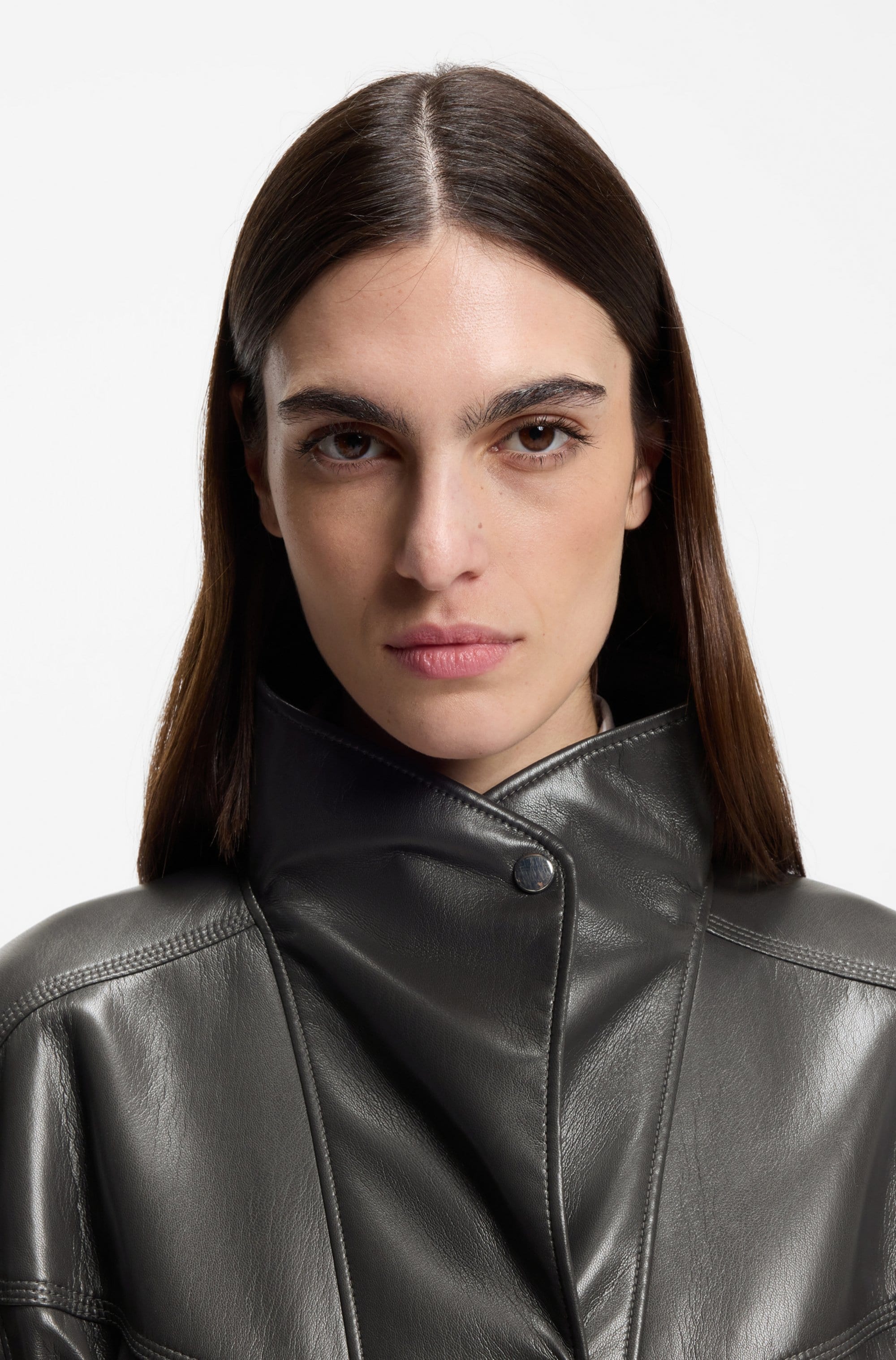 BOSS ORANGE Lederimitatweste »Jacaro Premium Damenmode«