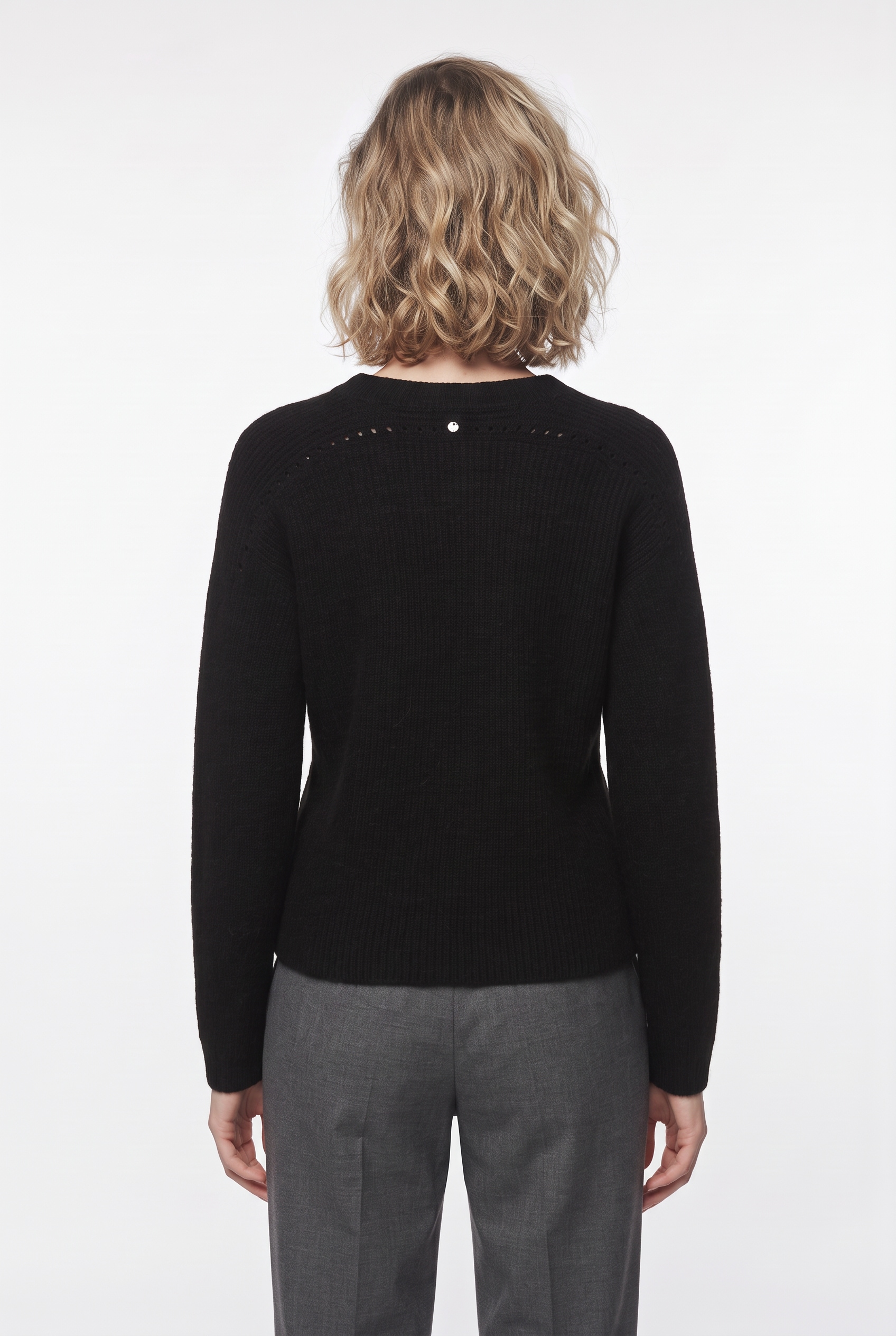 BOSS ORANGE Strickpullover »Fenne Premium Damenmode« aus Wollmix mit Alpaka, Ajourstrickdetails