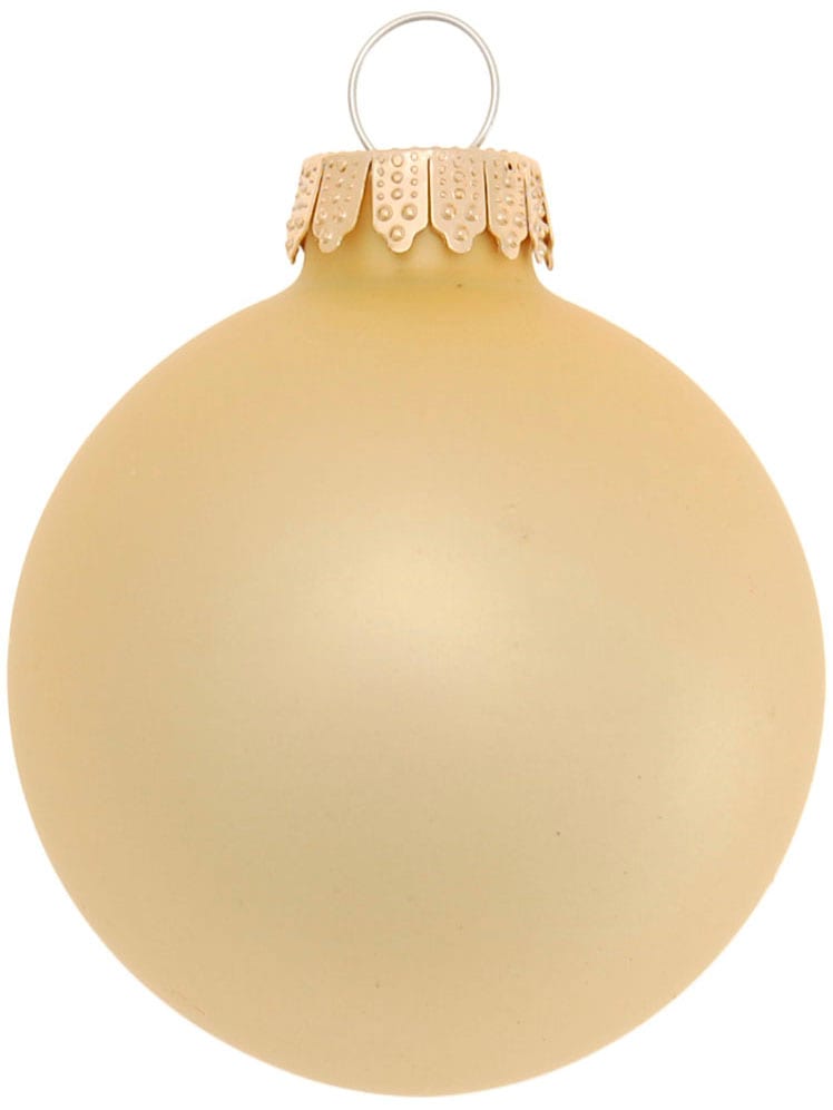 Krebs Glas Lauscha Weihnachtsbaumkugel »Glaskugelsortiment Goldfarben Glanz/Satin, Ø ca. 5 cm«, (Set, 12 St.), Weihnachtsdeko, Christbaumschmuck, Christbaumkugeln aus Glas
