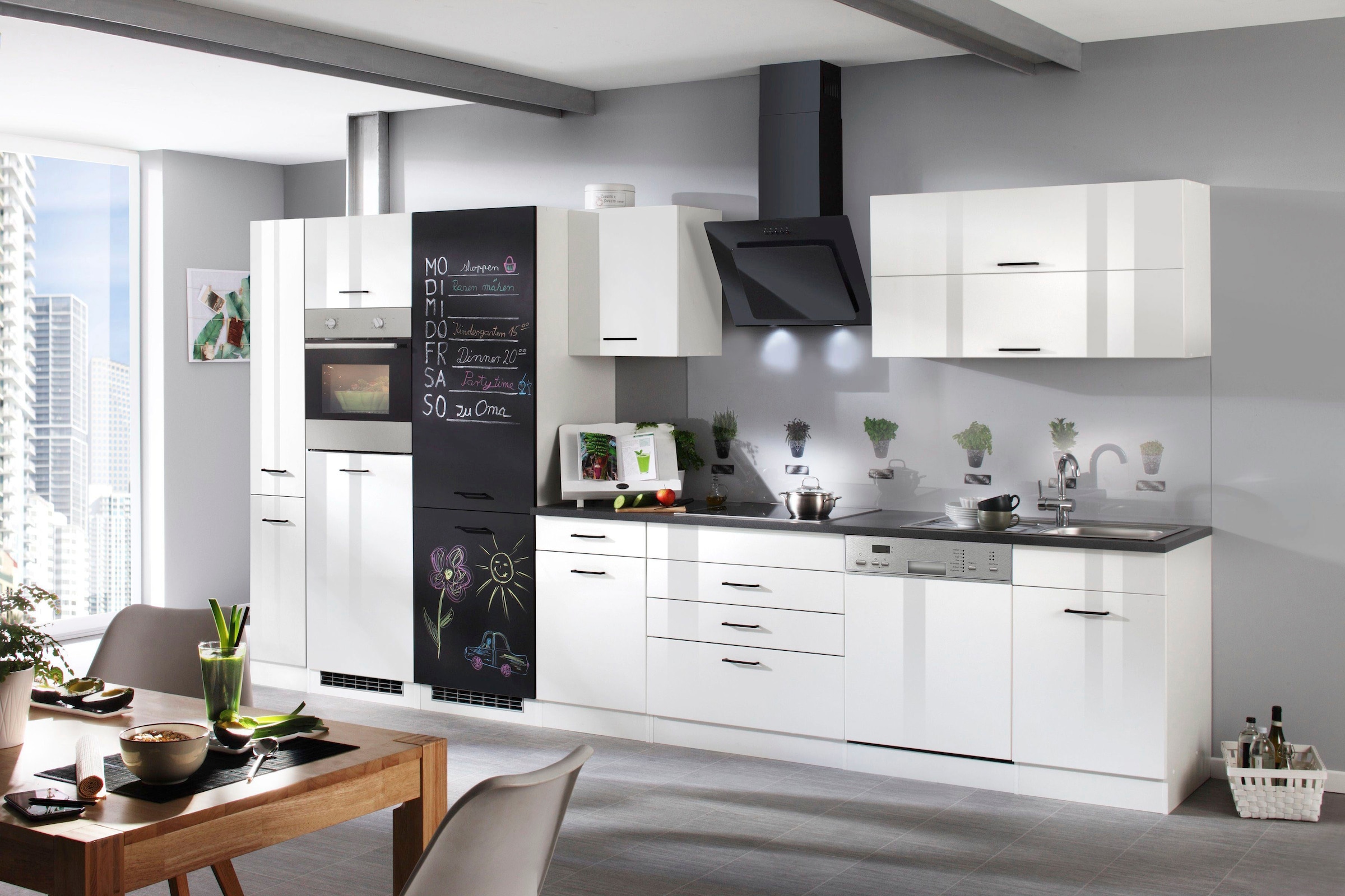 KOCHSTATION Küchenzeile »KS-Trier«, mit E-Geräten, Breite 390 cm