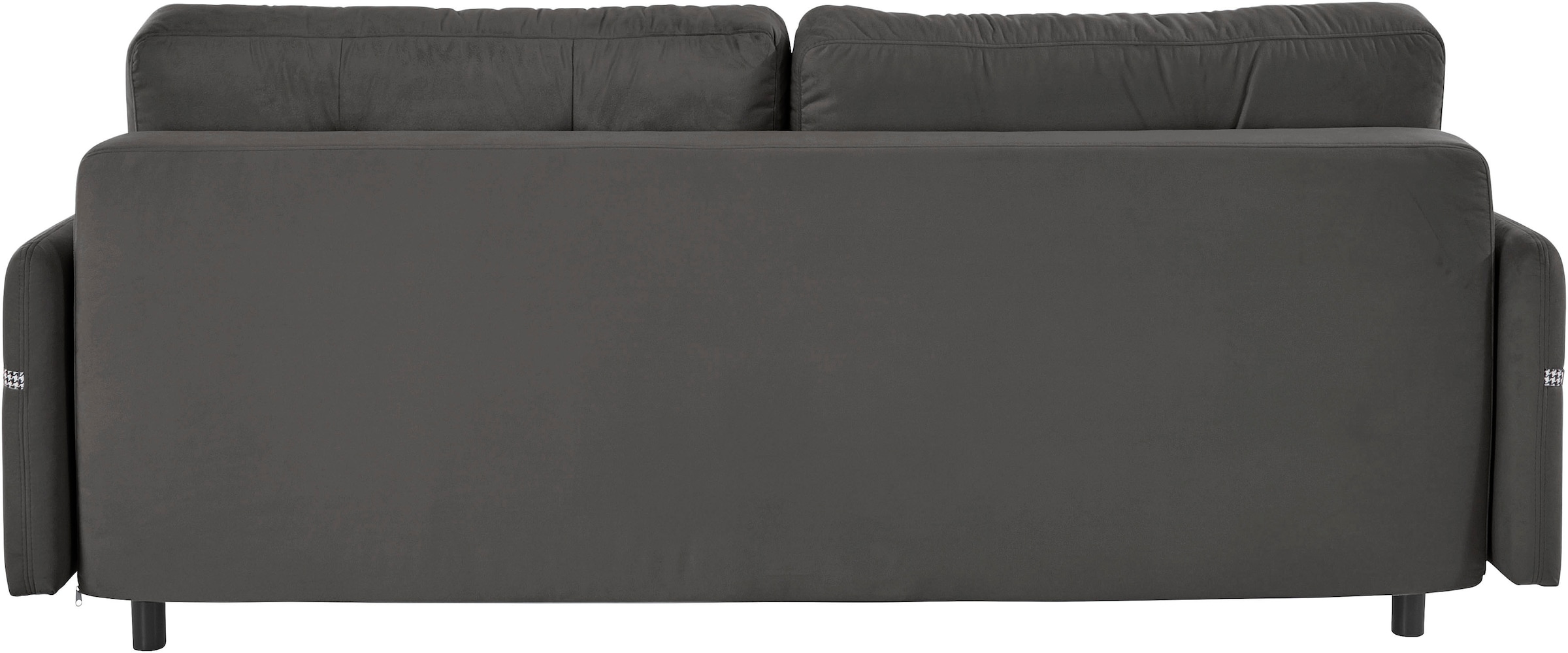 INOSIGN Schlafsofa »Emily«, incl. Bettfunktion und Bettkasten, Seitentache im Armteil, Federkern