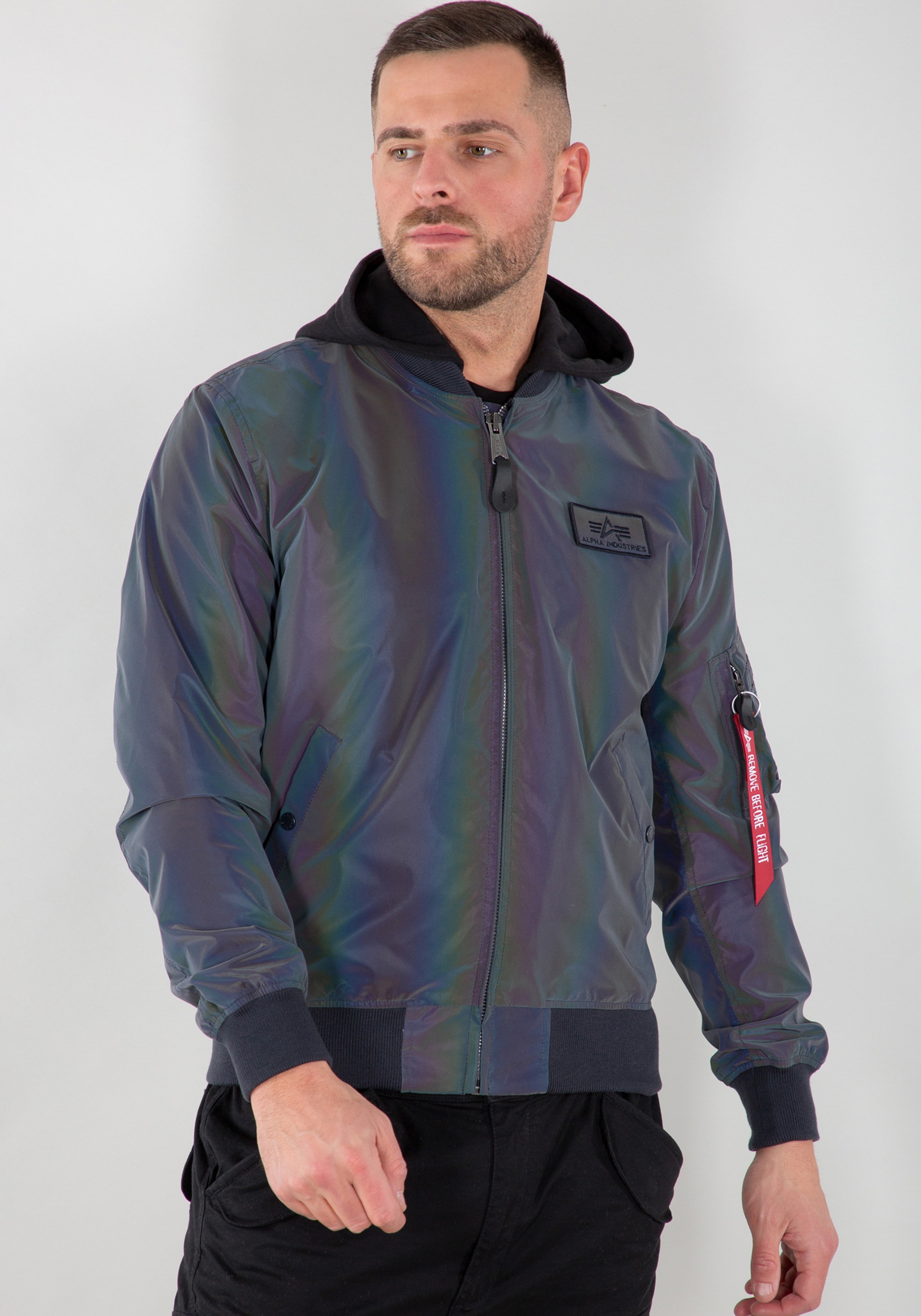 Alpha Industries Bomberjacke »Alpha Industries Men - Bomber Jackets MA-1 LW HD Rainbow Refl.«