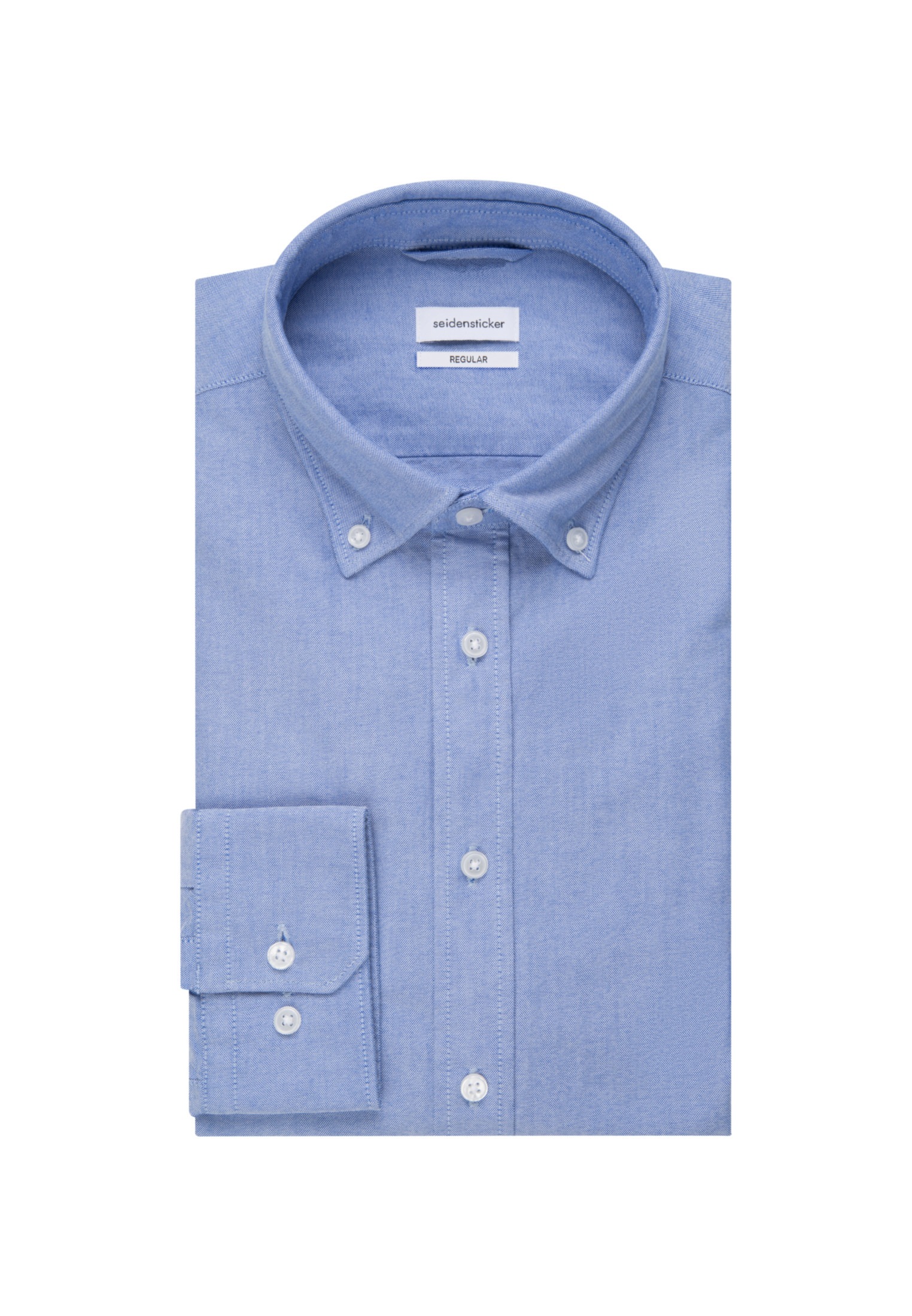 seidensticker Businesshemd »Regular«, Regular Langarm Button-Down-Kragen Uni