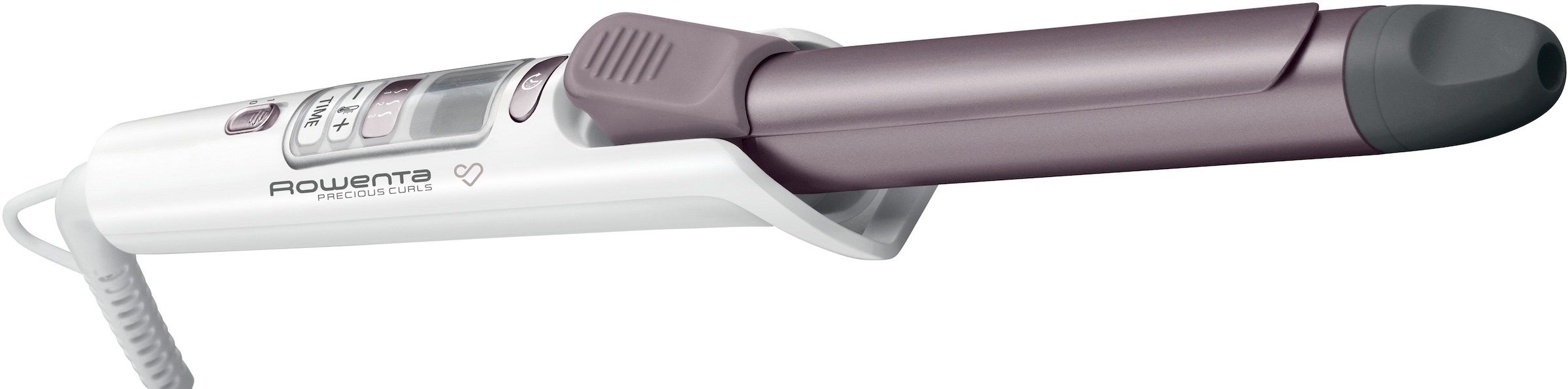 Rowenta Lockenstab »Premium Care Precious Curls, 25 mm, 3 Programme, eingebauter Timer,«, Keramik-Cashmere-Keratin-Beschichtung, LCD-Display, automatisches Abschalten, weiß/kupfer, CF3460