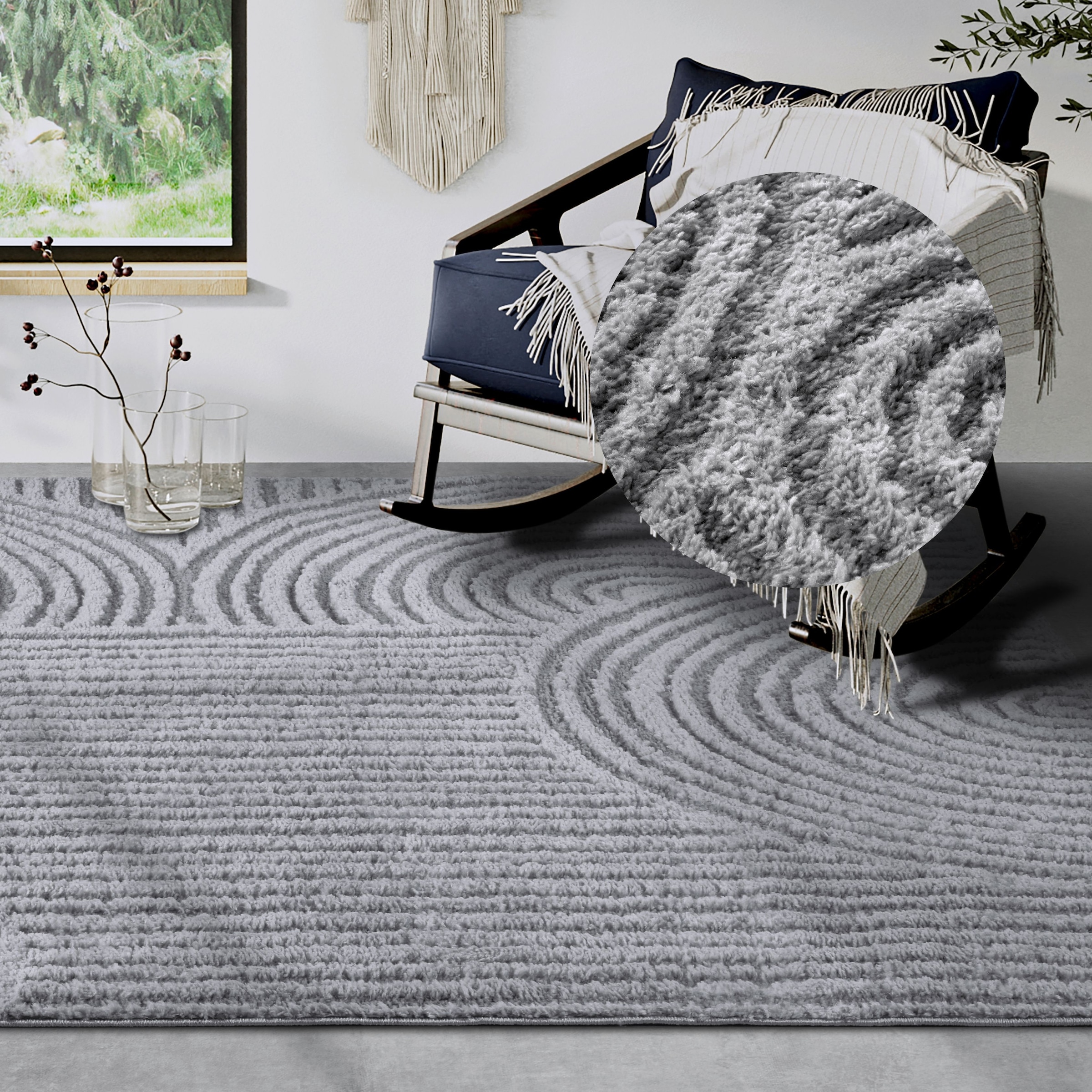 ELLE DECORATION Designteppich »Chappe«, rechteckig, 18 mm Höhe, Shaggy, Läu günstig online kaufen