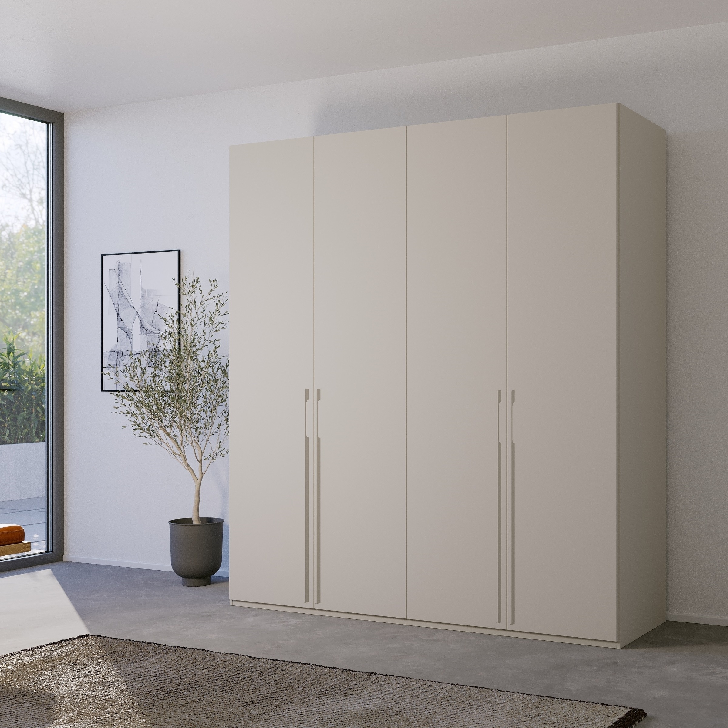 rauch Drehtürenschrank »Skat Pure«, mit eleganten Griffstangen und praktischer Innenausstattung