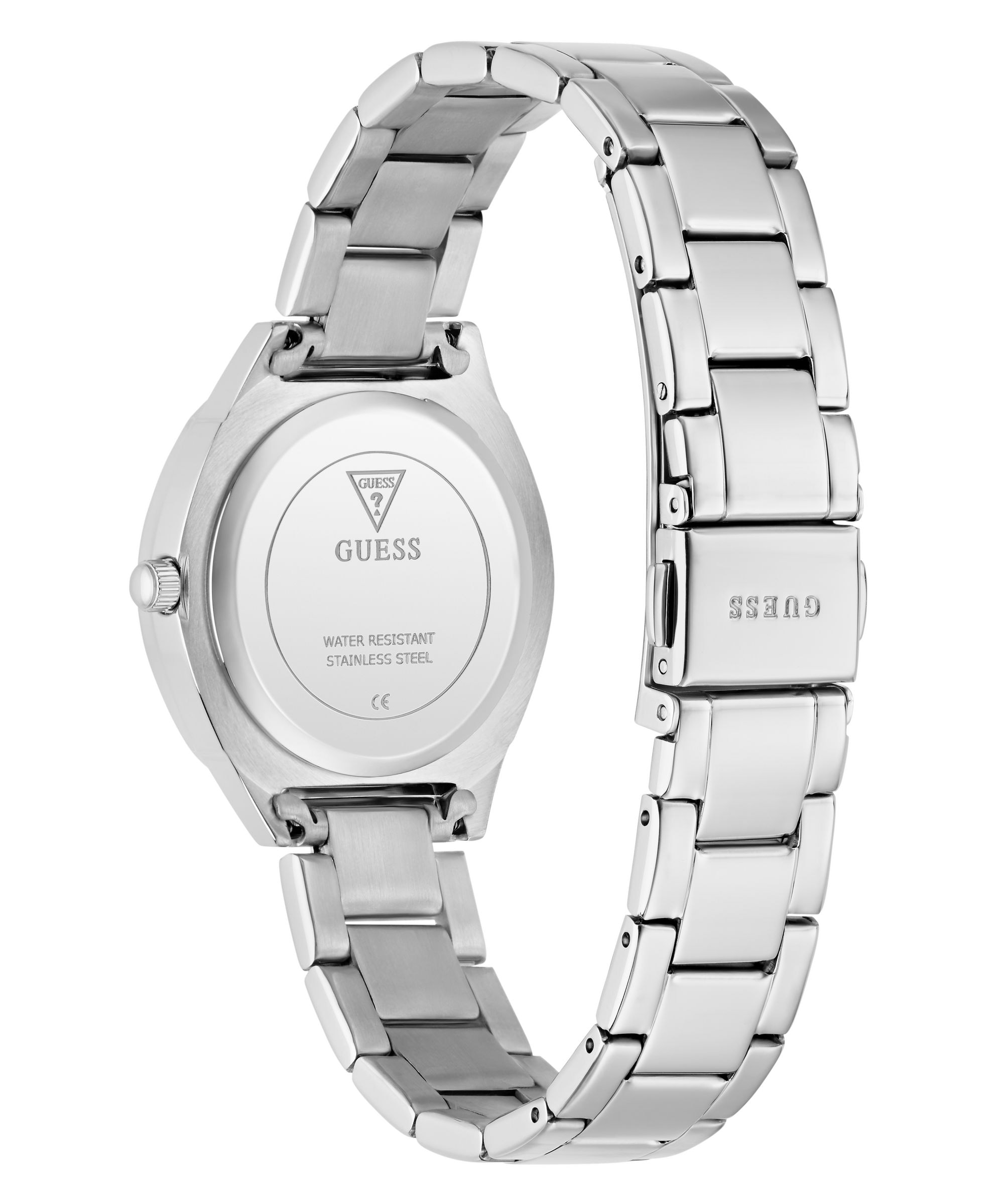 Guess Quarzuhr »GUESS-CHARLOTTE« Armbanduhr, Damenuhr, Edelstahlarmband, analog