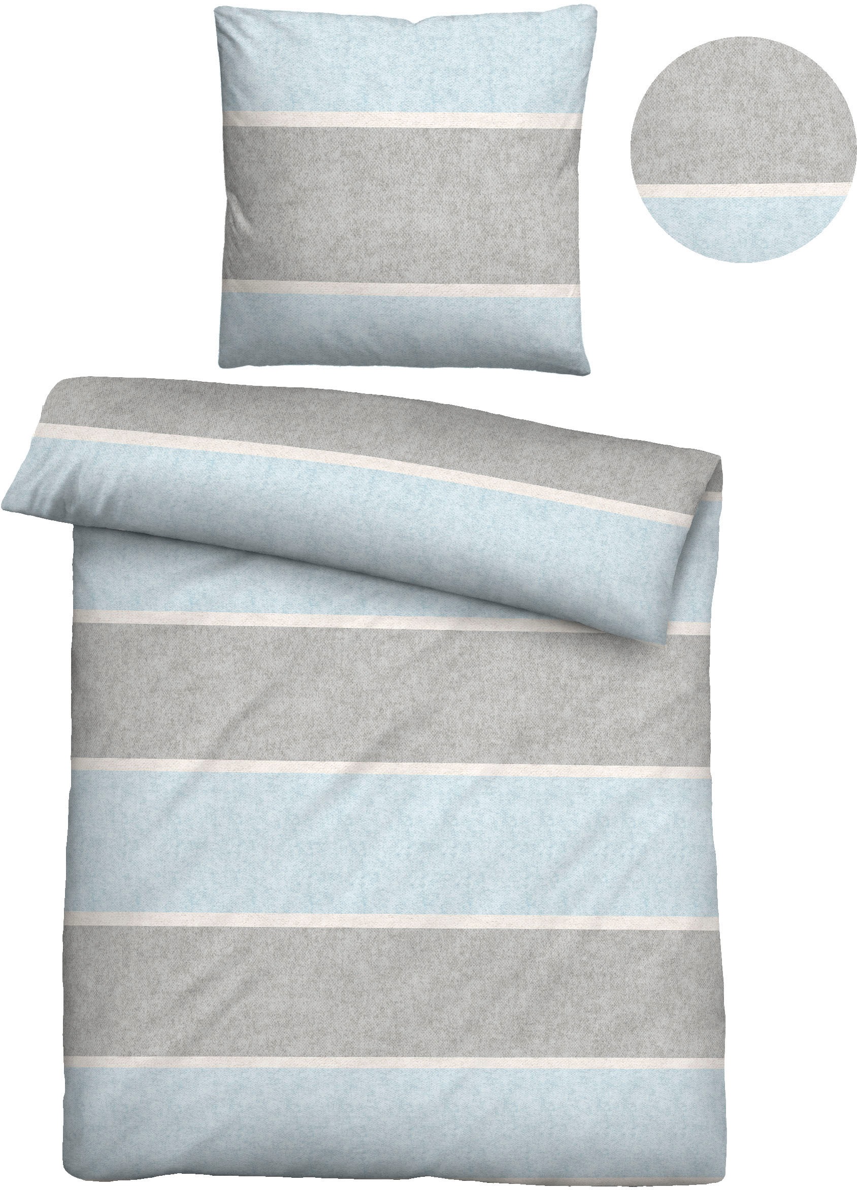 Biberna Bettwäsche »Jonas«, kuschelig warm, weich, pflegeleicht, 100% Baumwolle, made in Germany