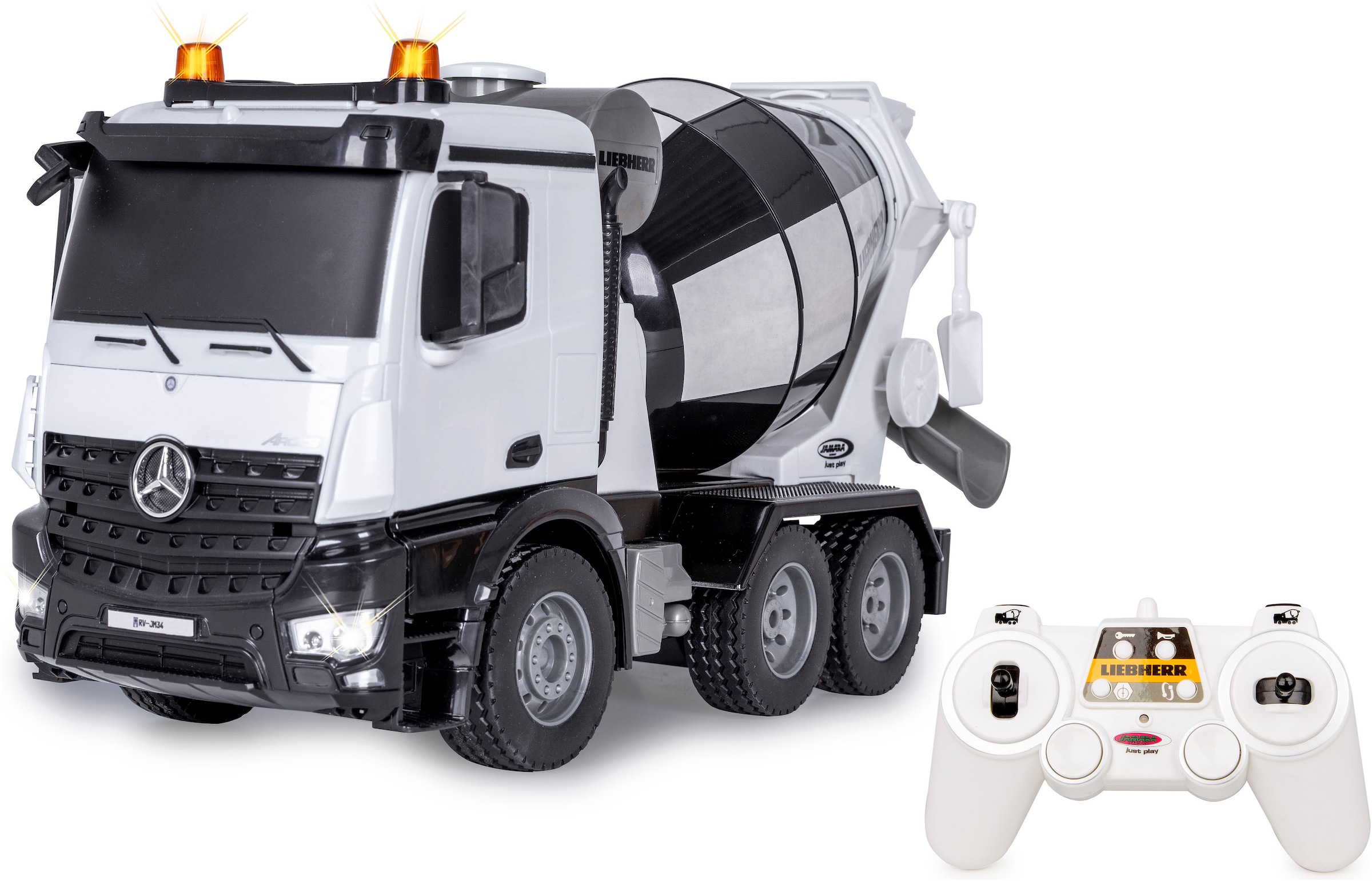 Jamara RC-Auto »Fahrmischer Mercedes-Benz Arocs Liebherr 1:20 2,4GHz«, mit LED Licht