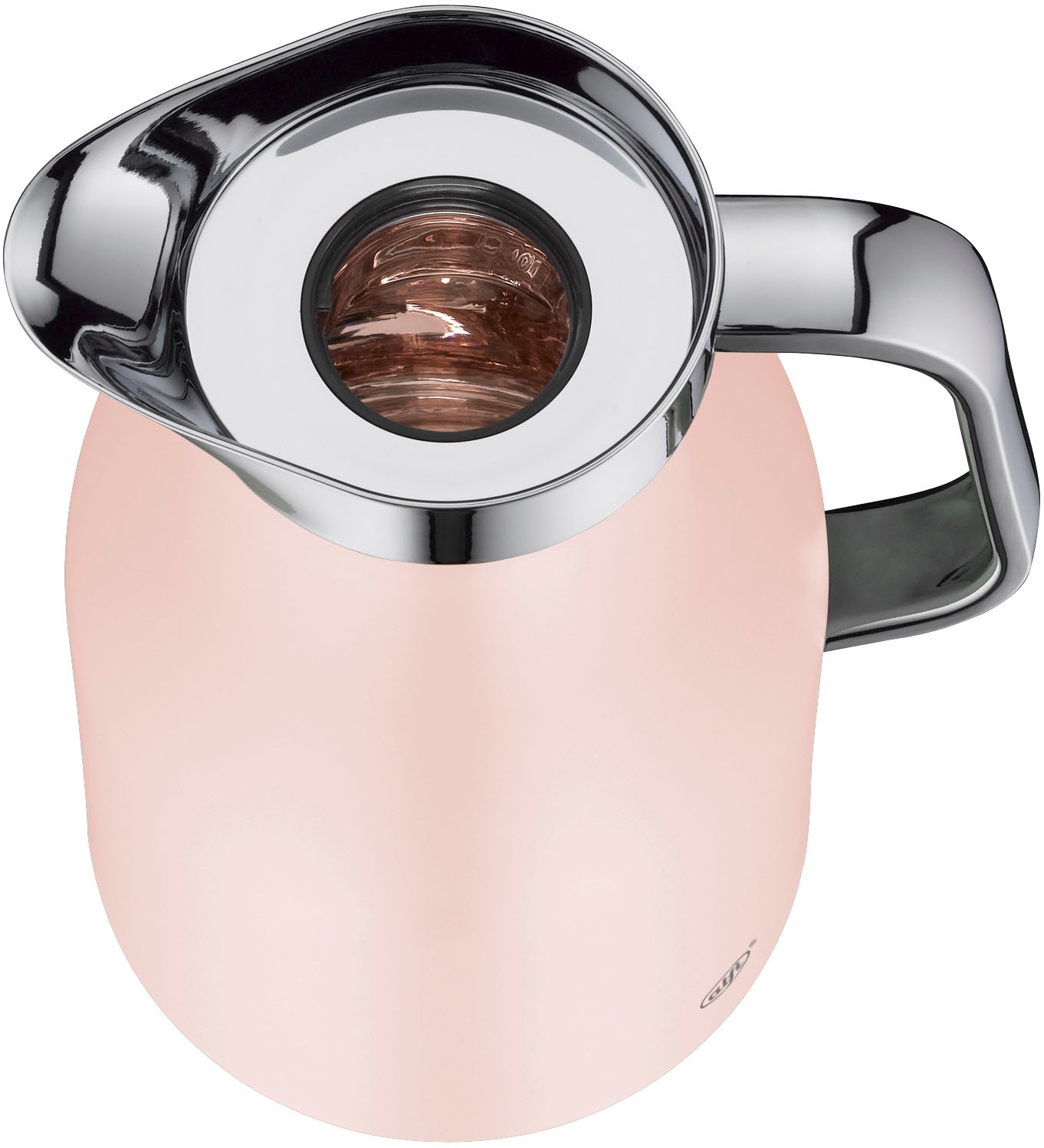 Alfi Isolierkanne »SKYLINE, mit Hartglaseinsatz und ergonomischem Griff«, 1 l, (1 St.), 12h heiß & 24h kalt, Drehverschluss mit bequemem Druckknopf