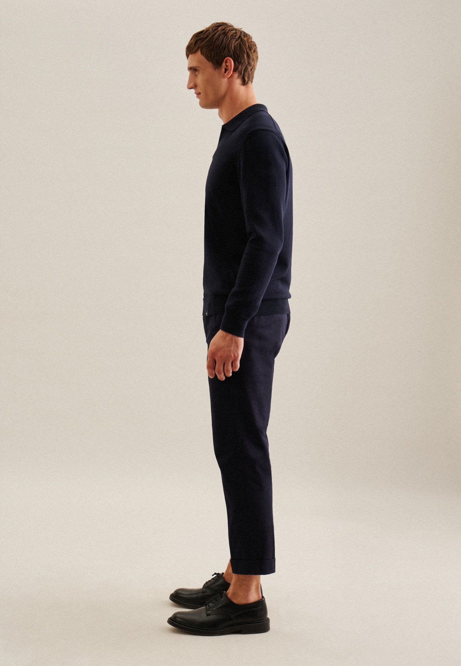 seidensticker Strickpullover »Regular«, Langarm Kragen Uni