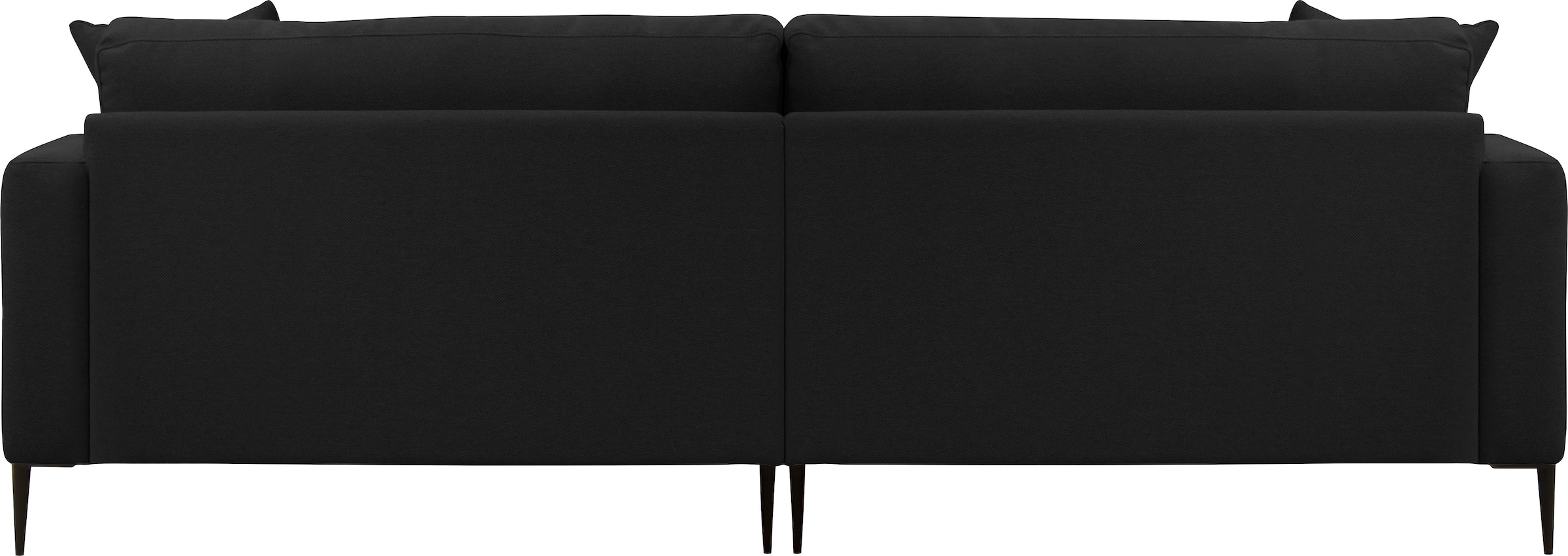 Leonique Big-Sofa »Cozy elegantes Designsofa, Maße B/T/H: 252/97/80 cm«, mit losen Kissen und Metallbeinen